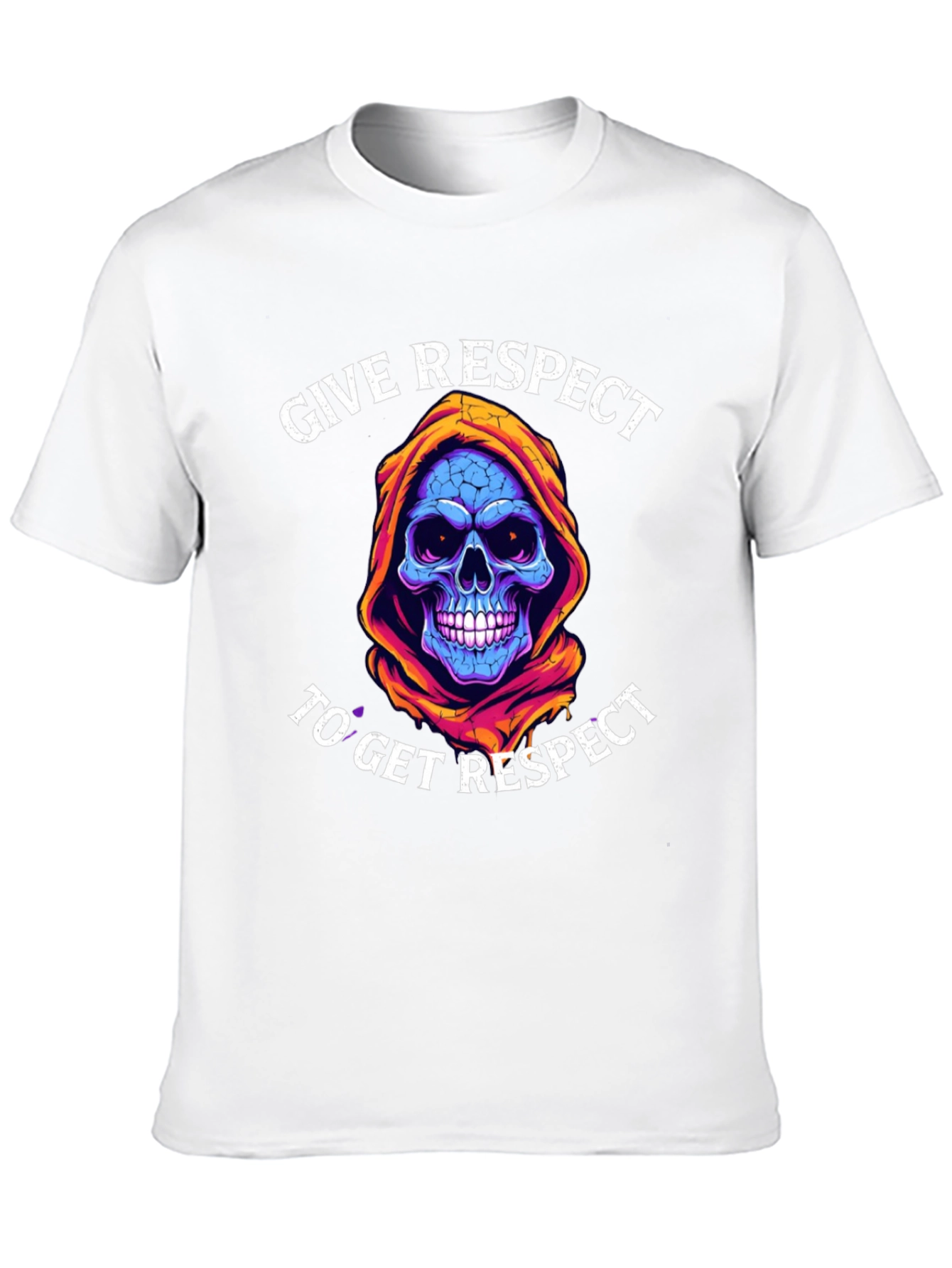 Give Respect T-Shirt: Skull Reaper Design