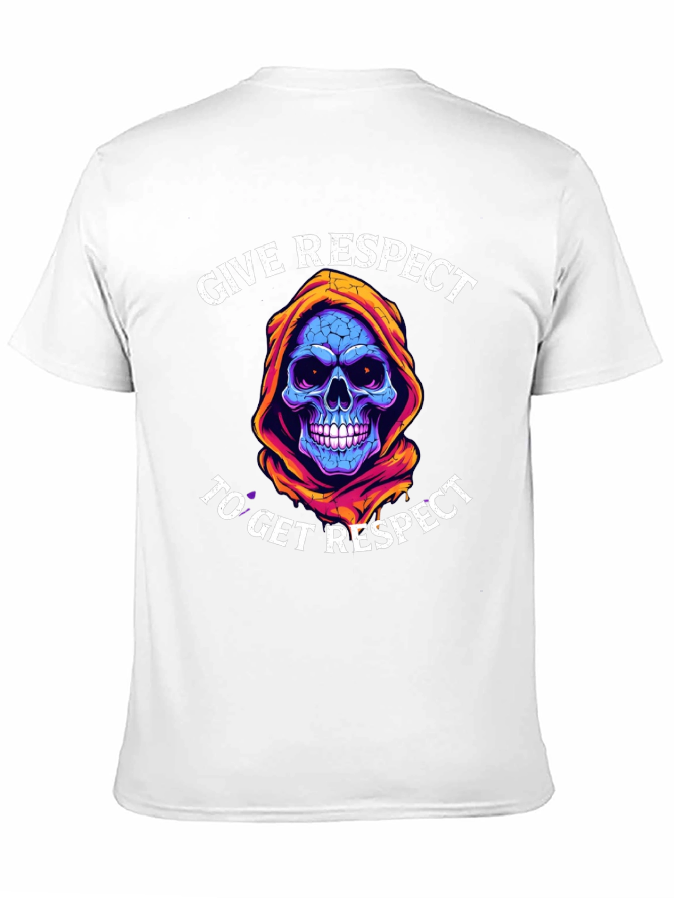 Give Respect T-Shirt: Skull Reaper Design