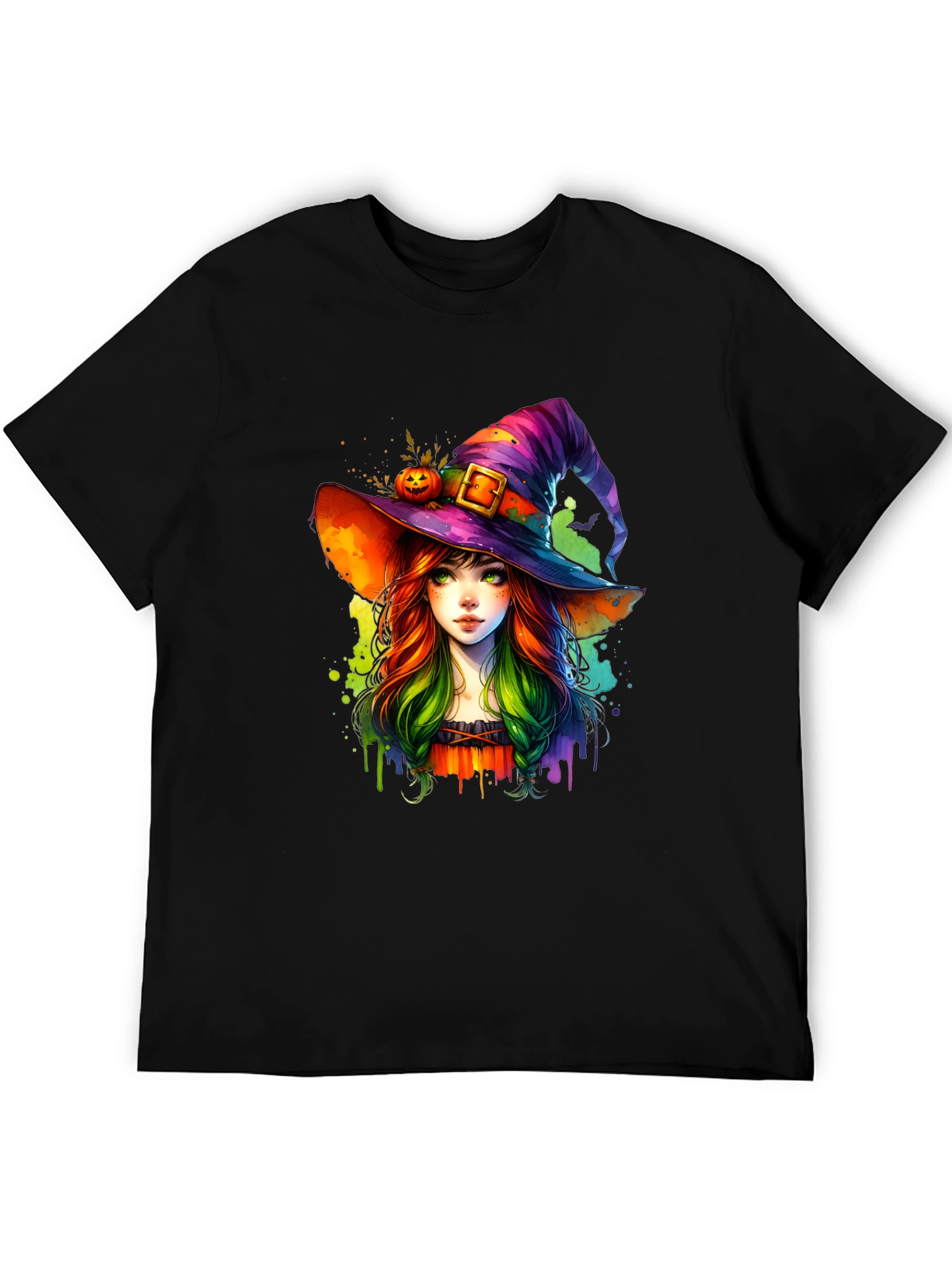 Whimsical Witch Graphic Tee - Halloween Style