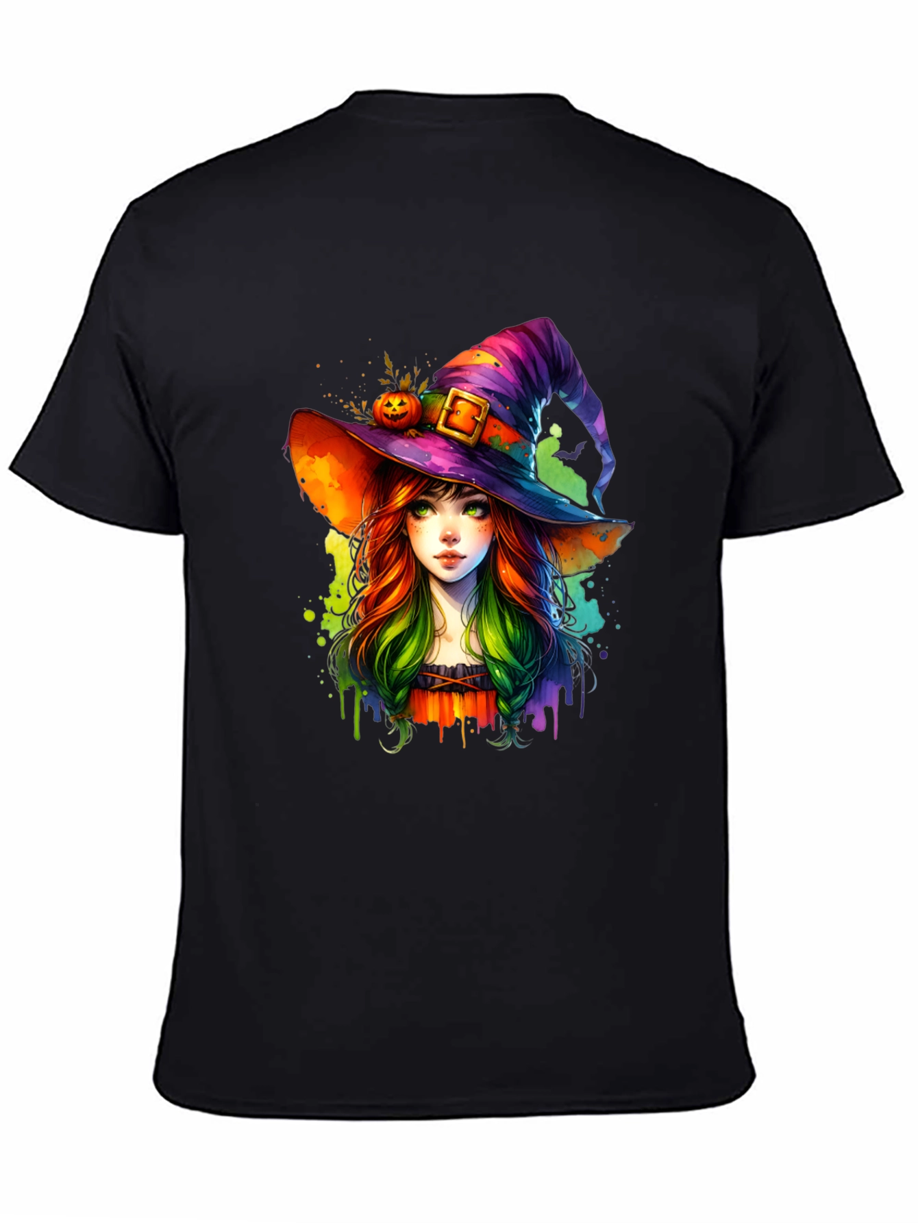 Whimsical Witch Graphic Tee - Halloween Style