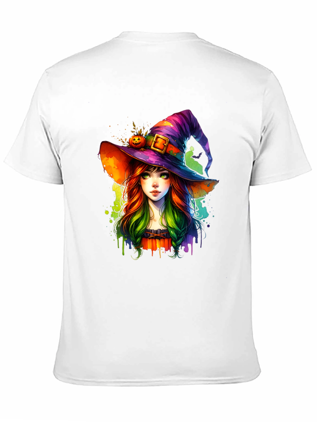Whimsical Witch Graphic Tee - Halloween Style