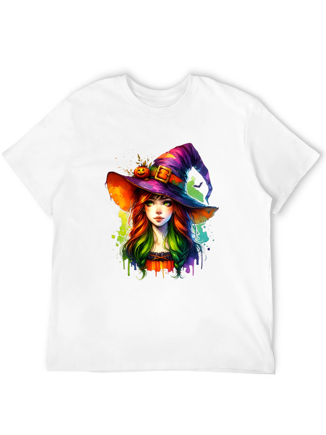 Whimsical Witch Graphic Tee - Halloween Style
