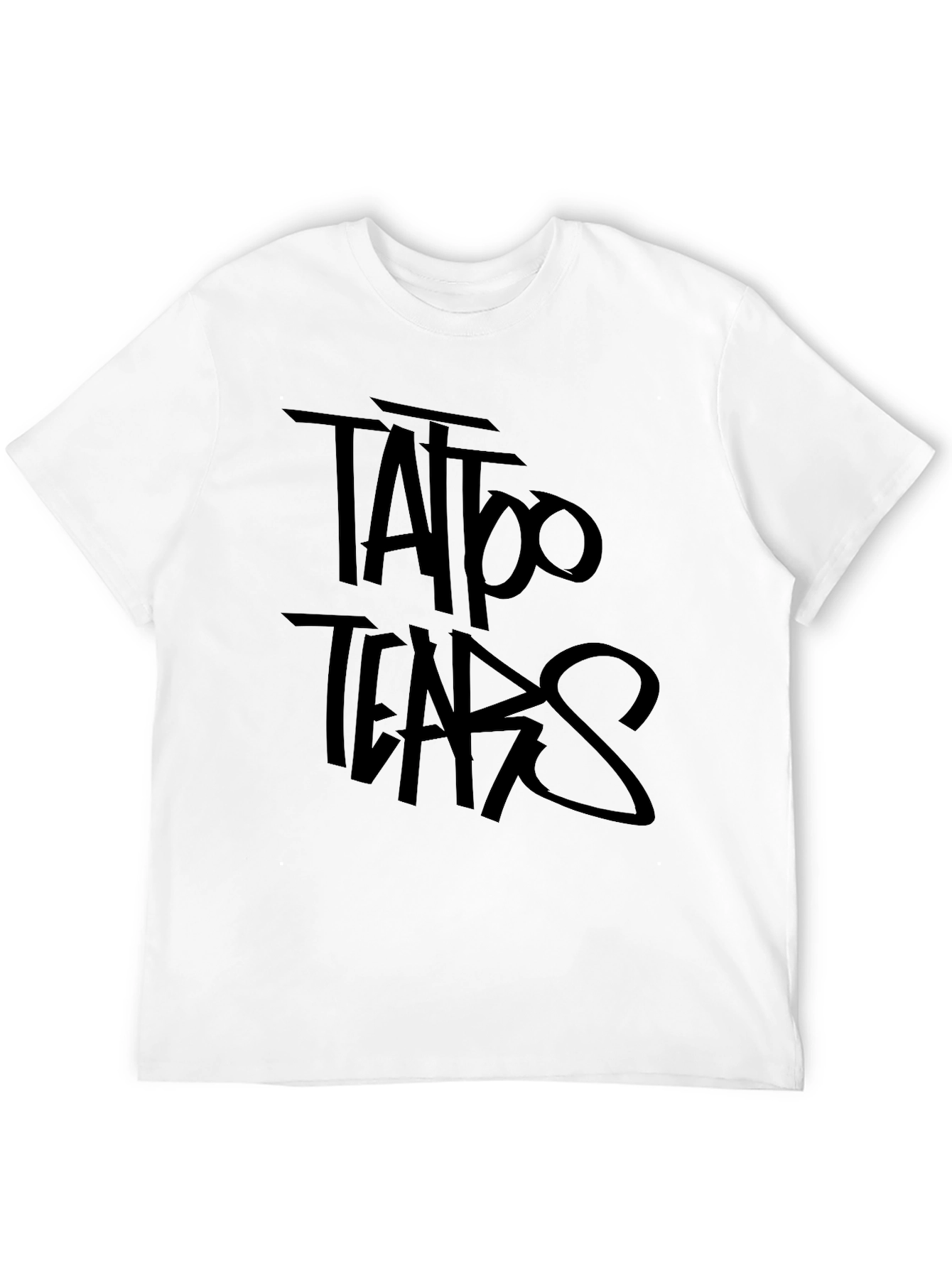 Tattoo Tears Black Graphic Tee - Edgy Style