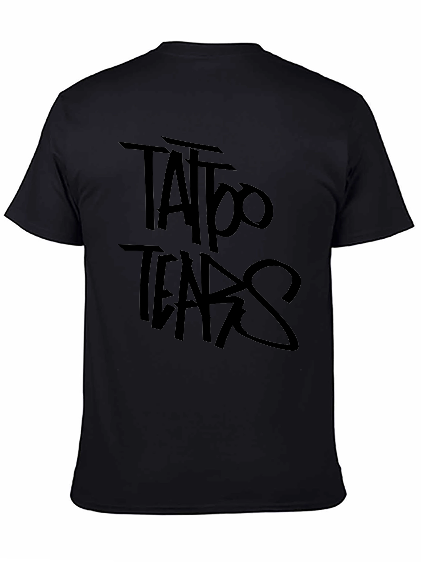 Tattoo Tears Black Graphic Tee - Edgy Style