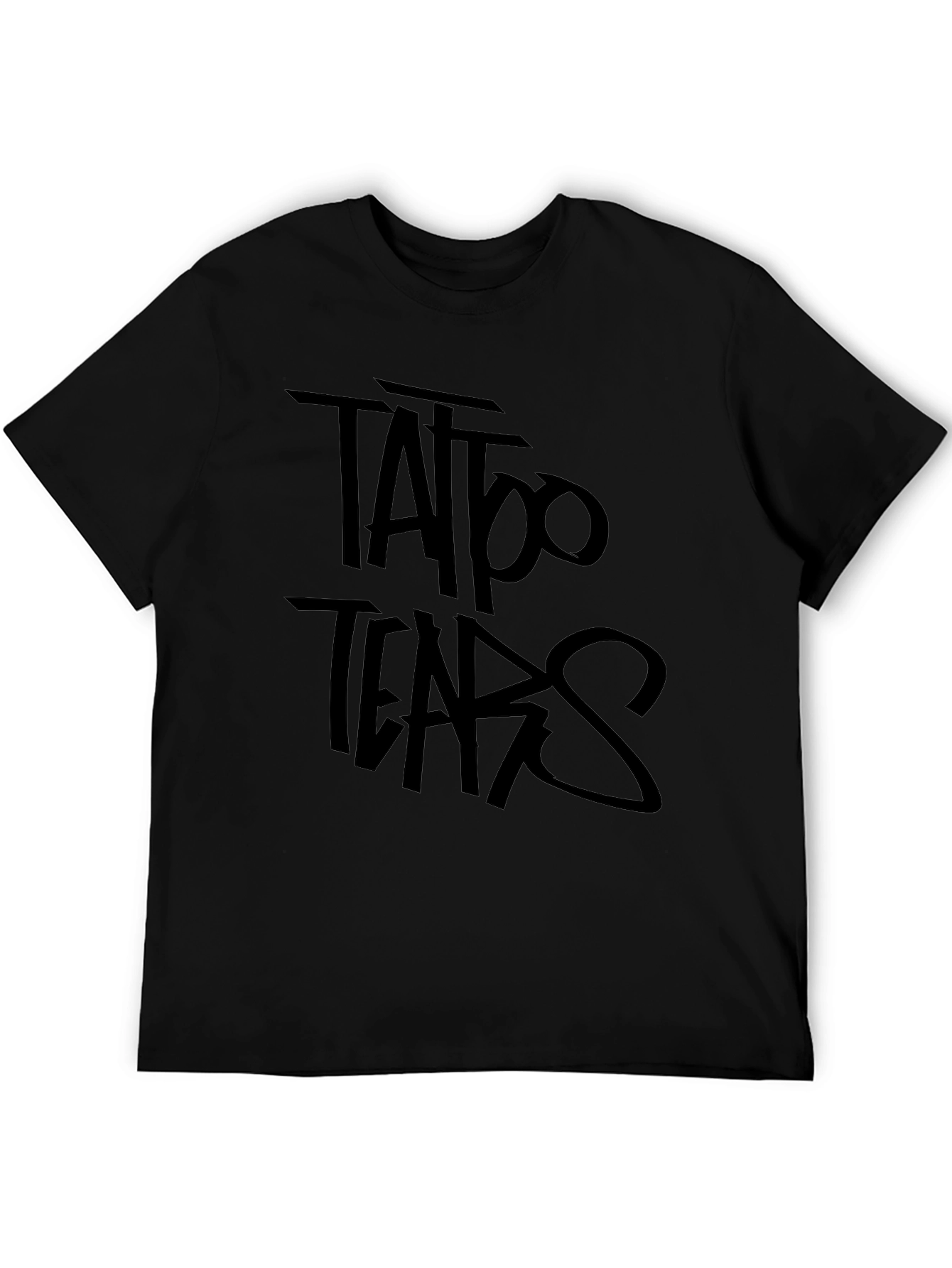 Tattoo Tears Black Graphic Tee - Edgy Style