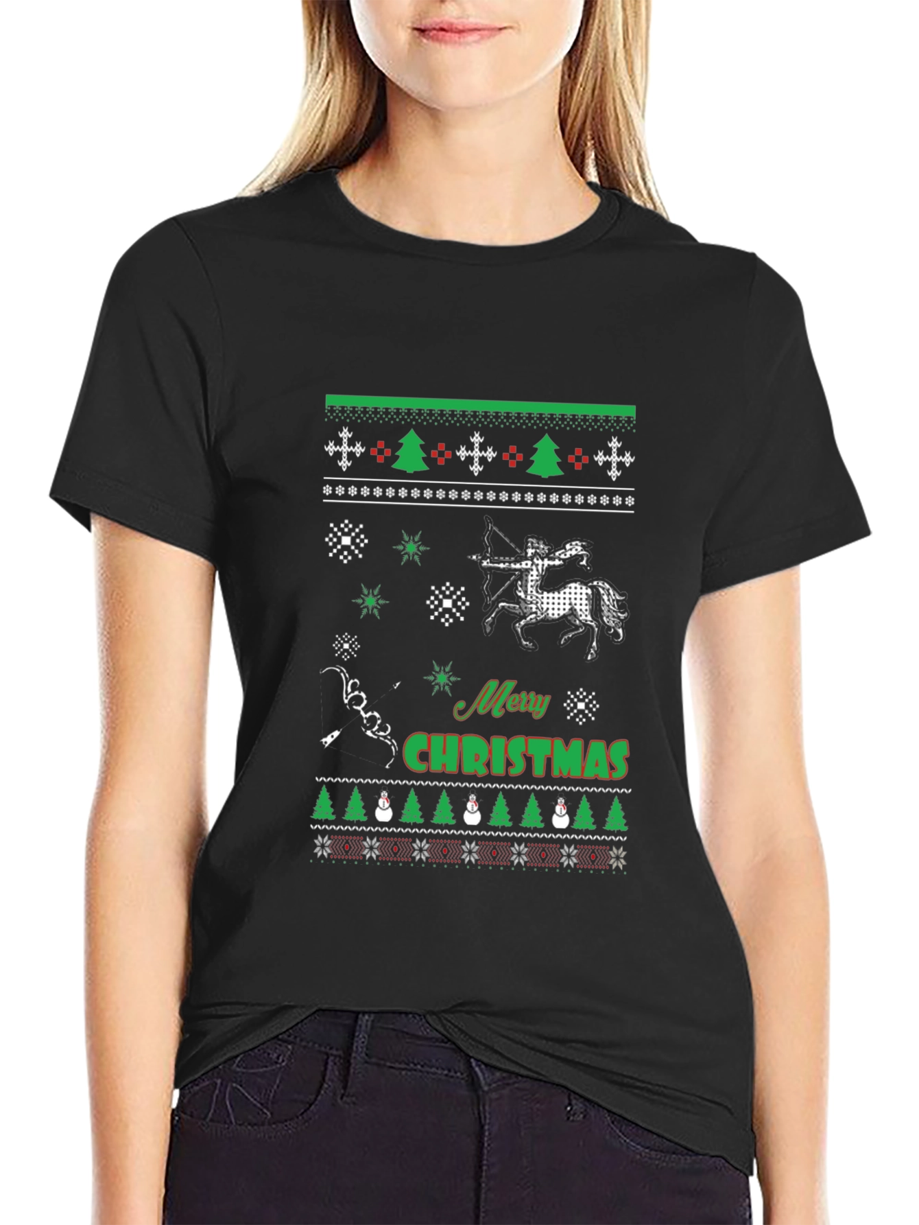 Festive Archer Ugly Christmas T-Shirt