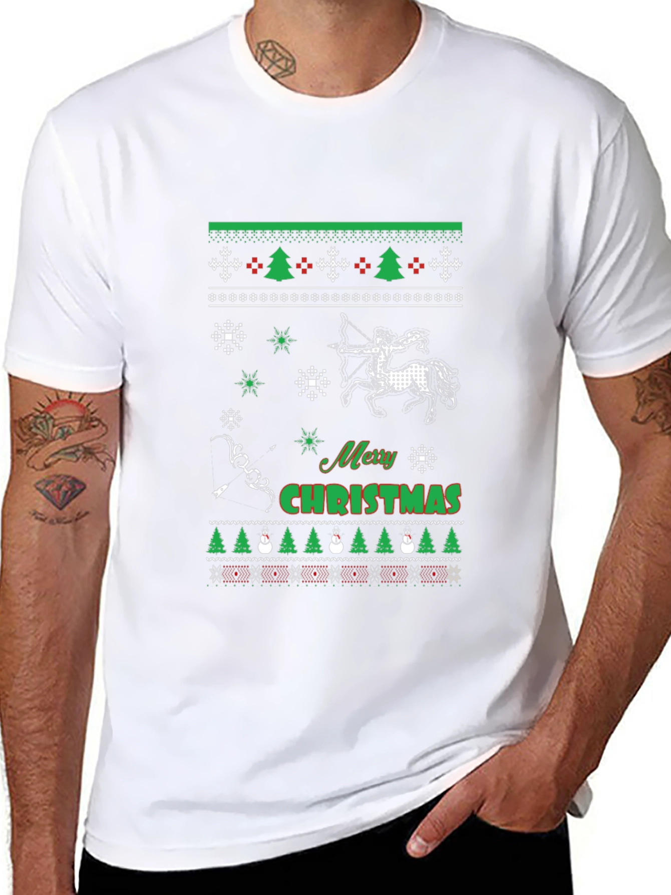 Festive Archer Ugly Christmas T-Shirt