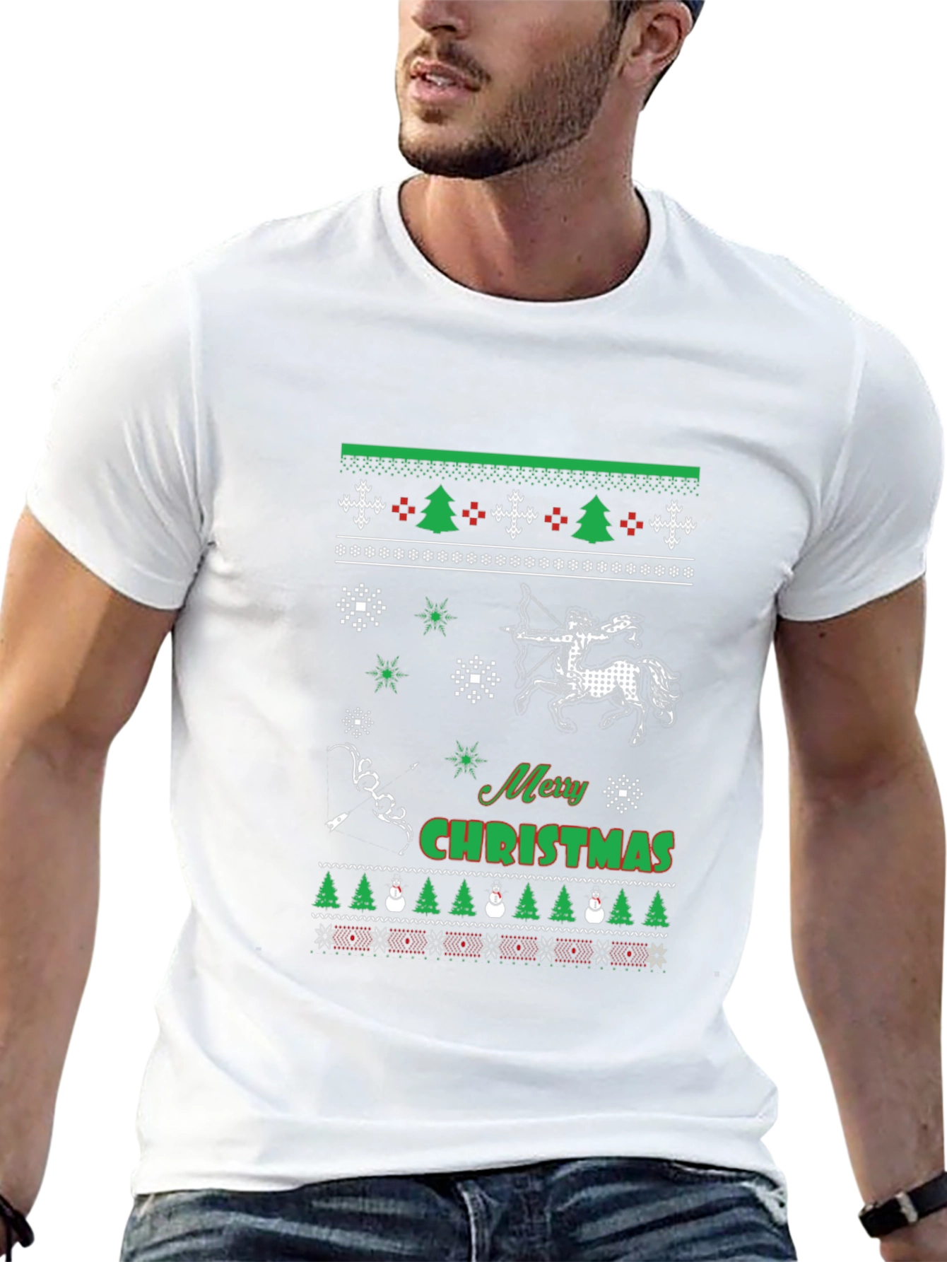 Festive Archer Ugly Christmas T-Shirt