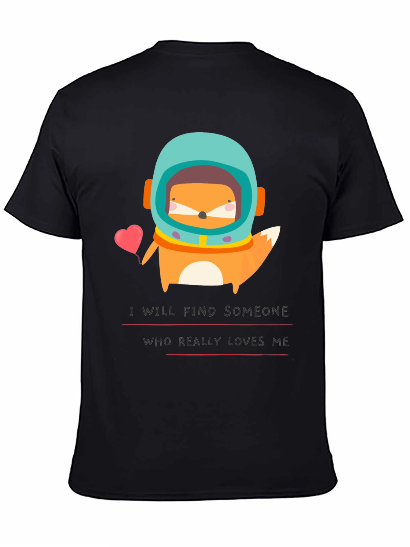 Space Fox Graphic T-Shirt - Find Love!
