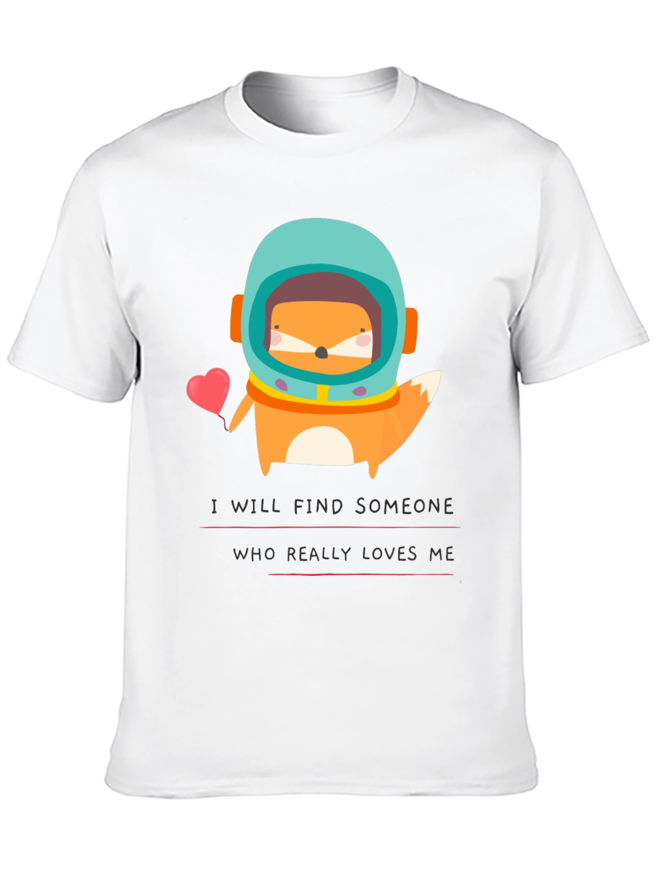Space Fox Graphic T-Shirt - Find Love!