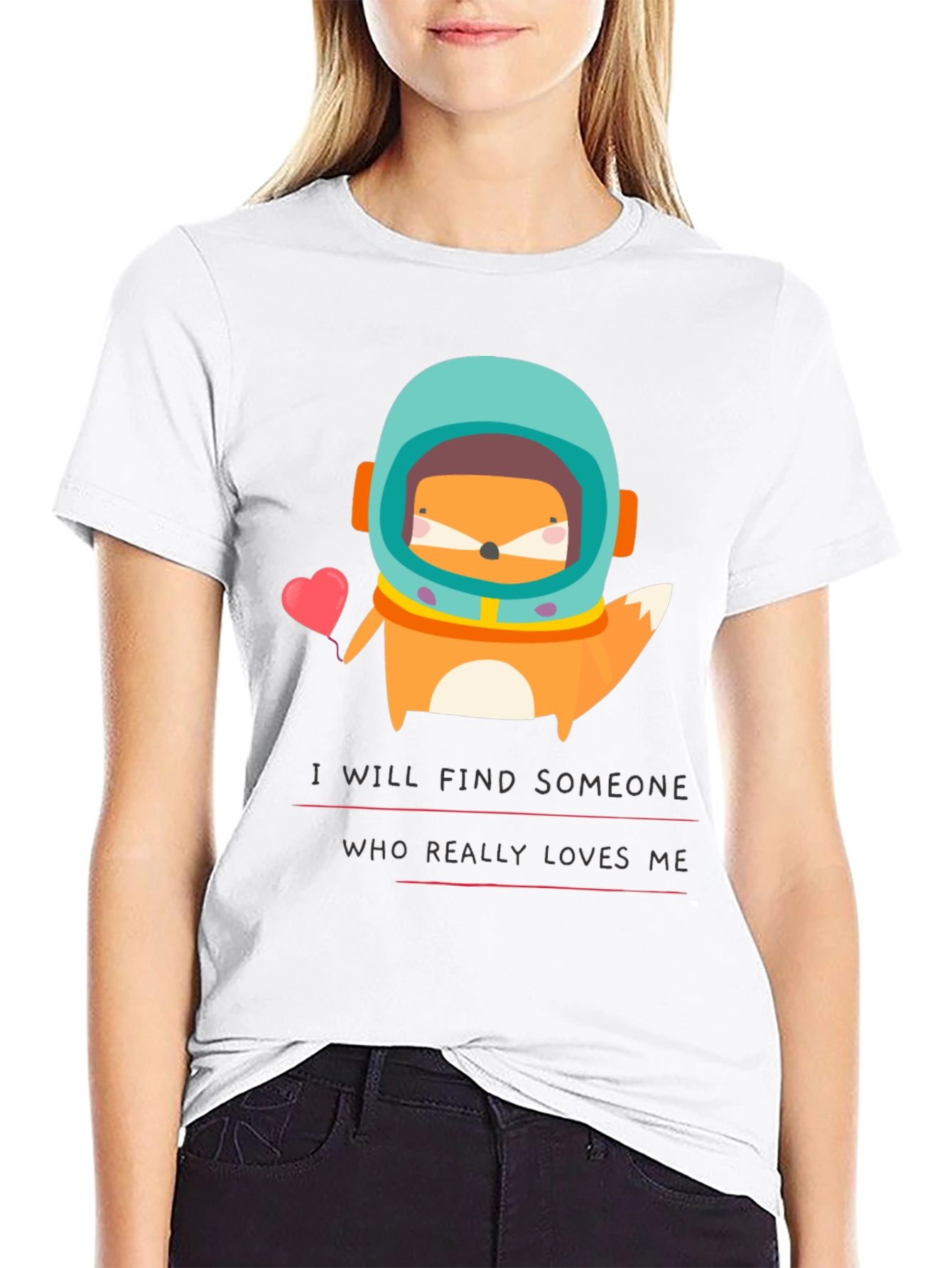 Space Fox Graphic T-Shirt - Find Love!