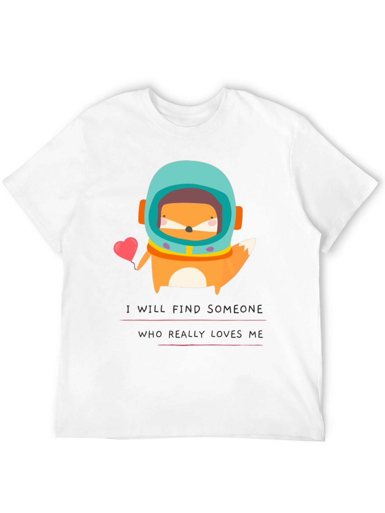 Space Fox Graphic T-Shirt - Find Love!