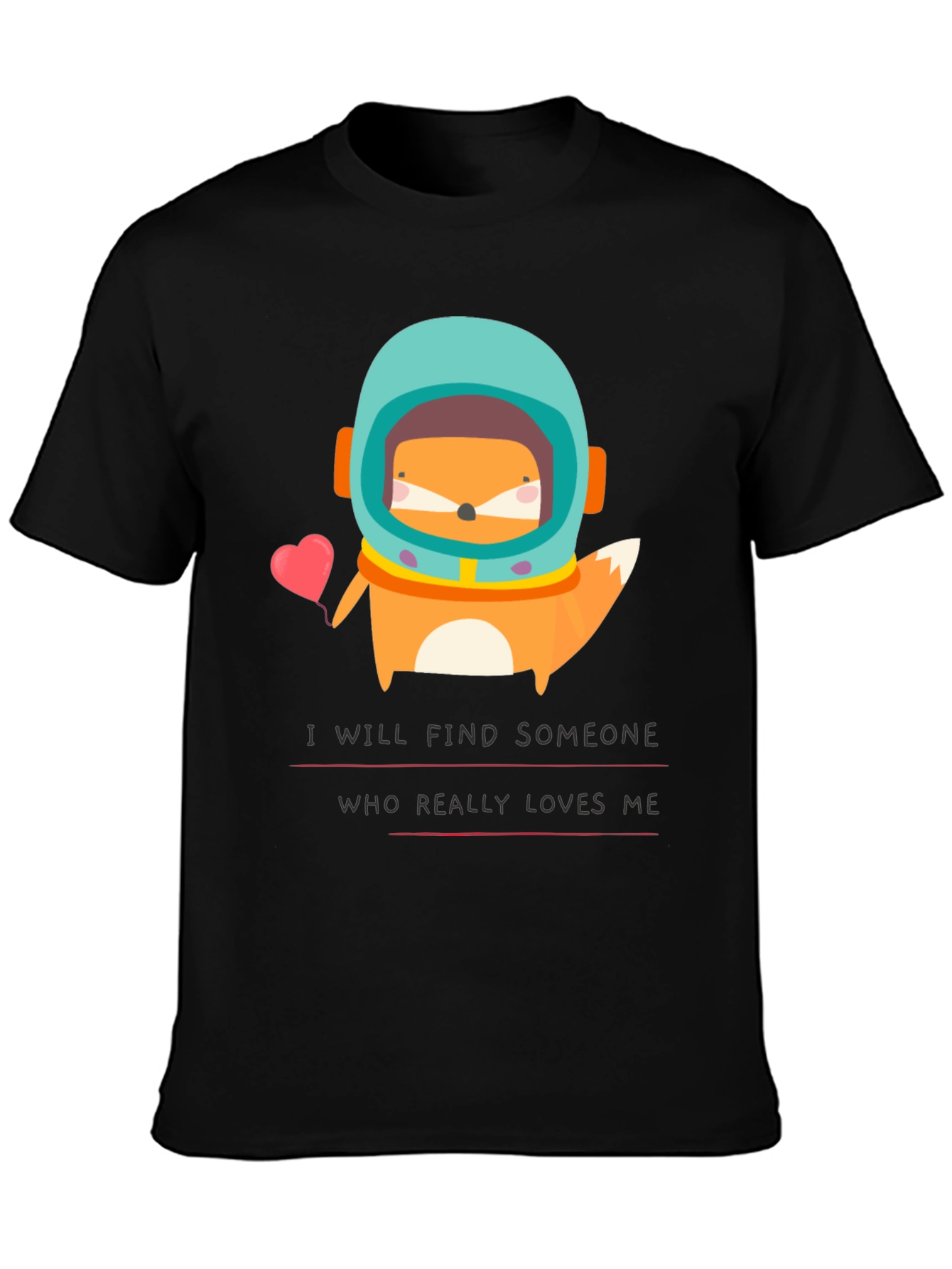 Space Fox Graphic T-Shirt - Find Love!