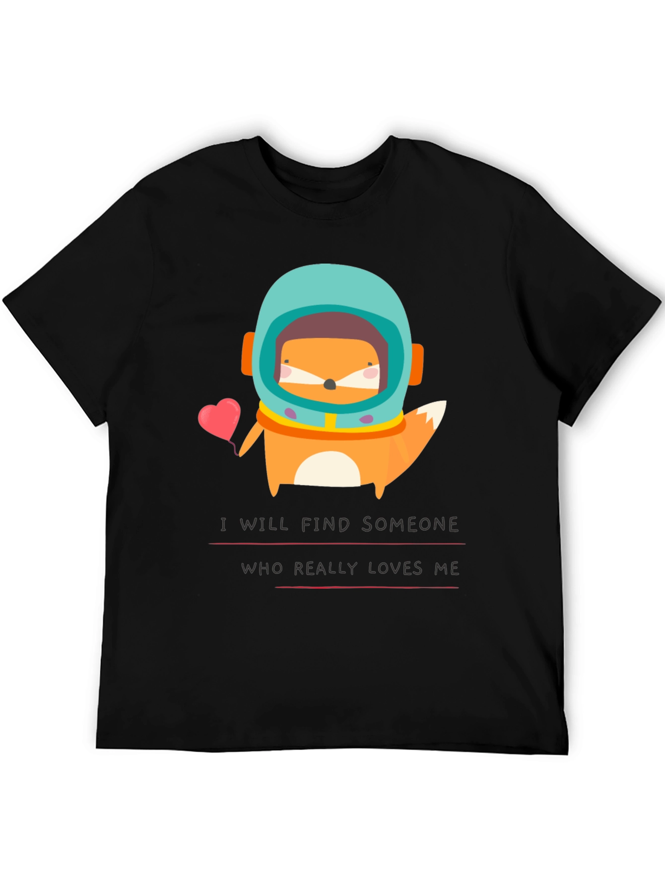 Space Fox Graphic T-Shirt - Find Love!