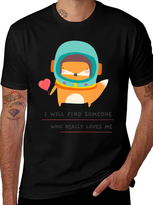 Space Fox Graphic T-Shirt - Find Love!