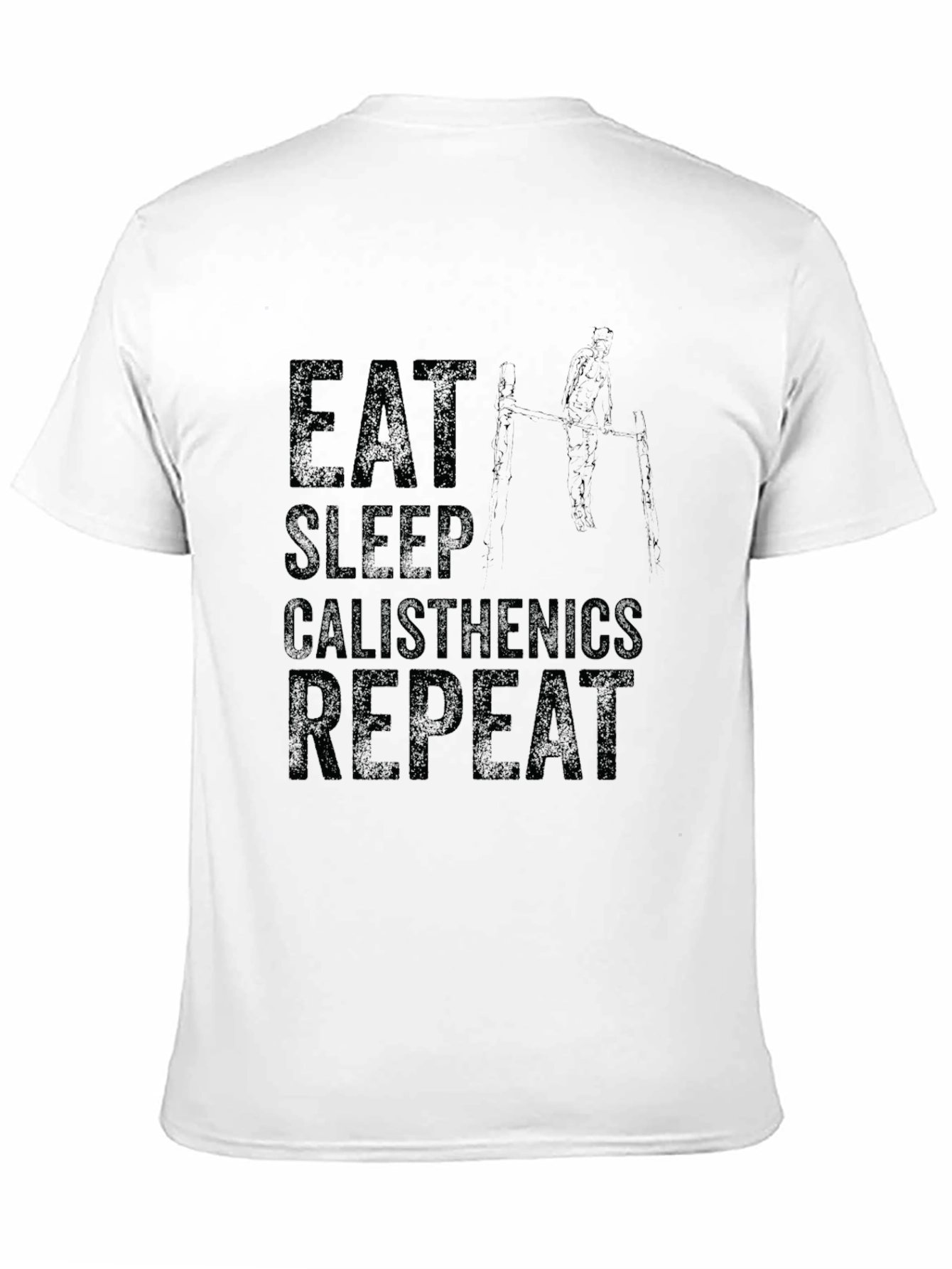Eat Sleep Calisthenics Repeat Black Graphic Tee