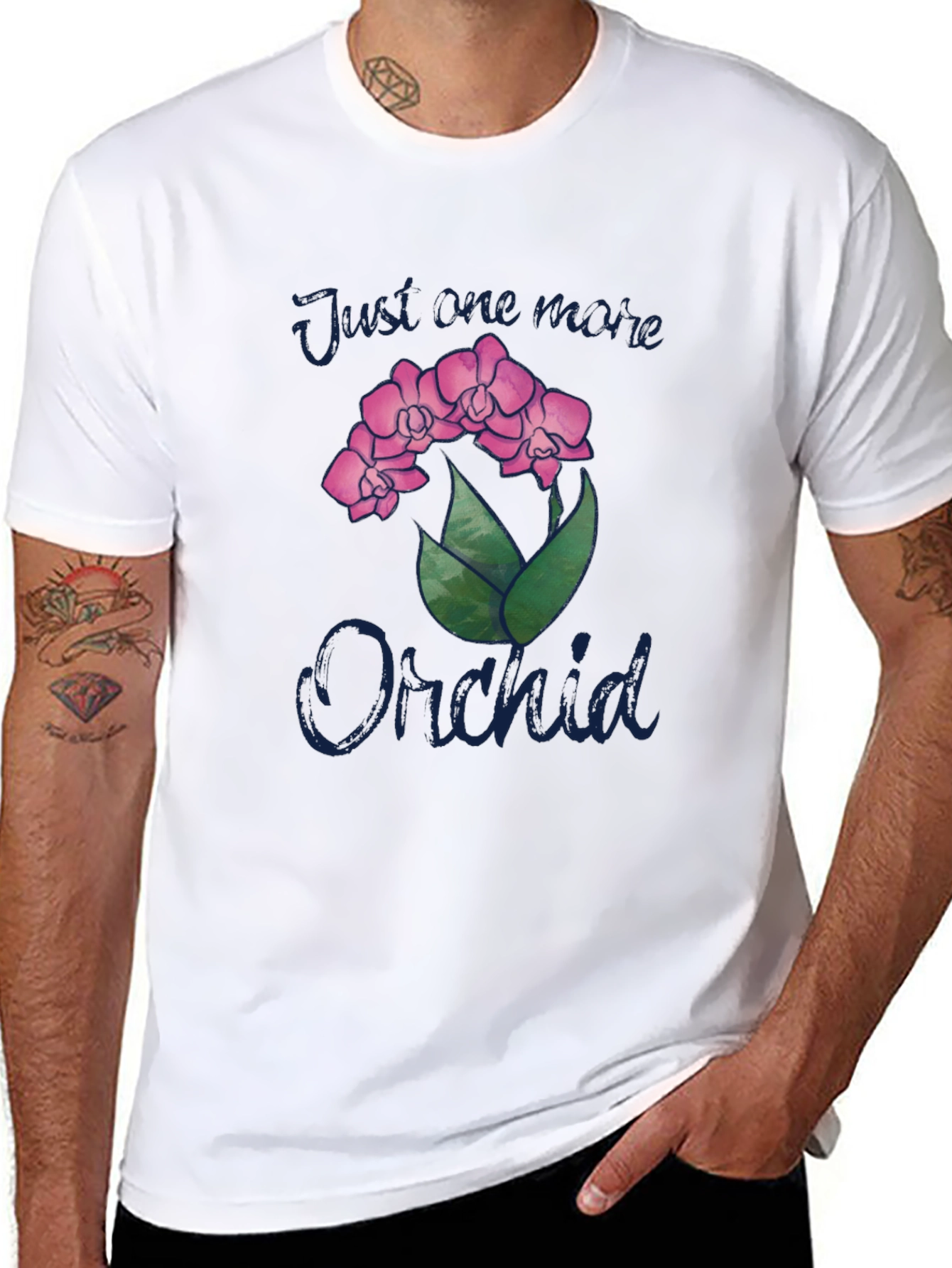 Just One More Orchid Black T-Shirt