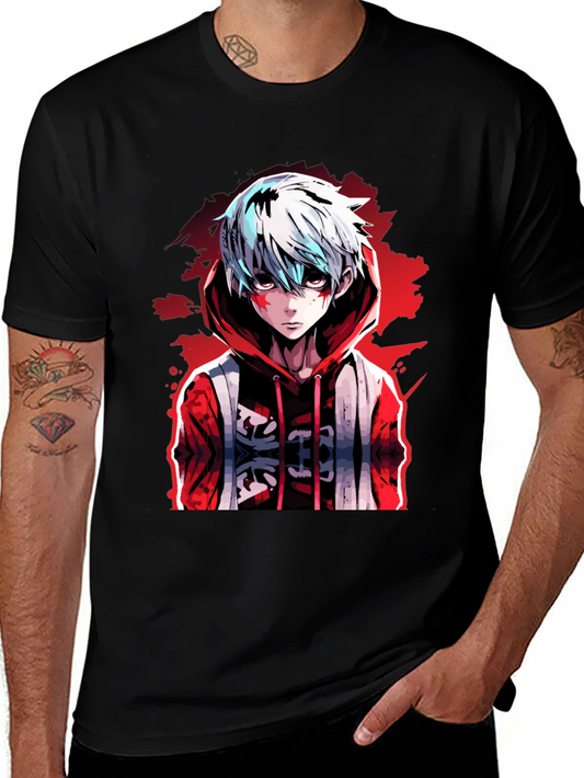 Anime Style Graphic Print Tee