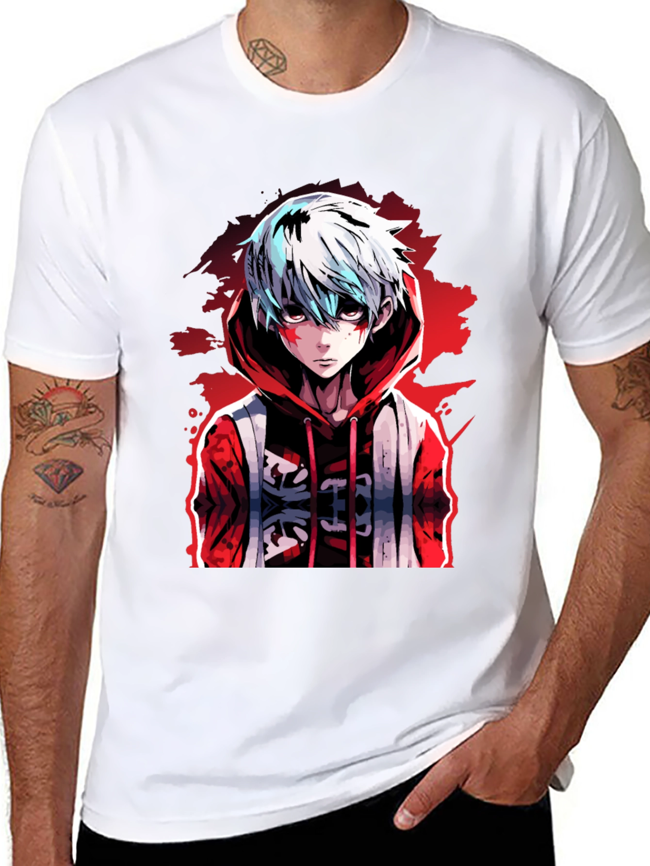 Anime Style Graphic Print Tee