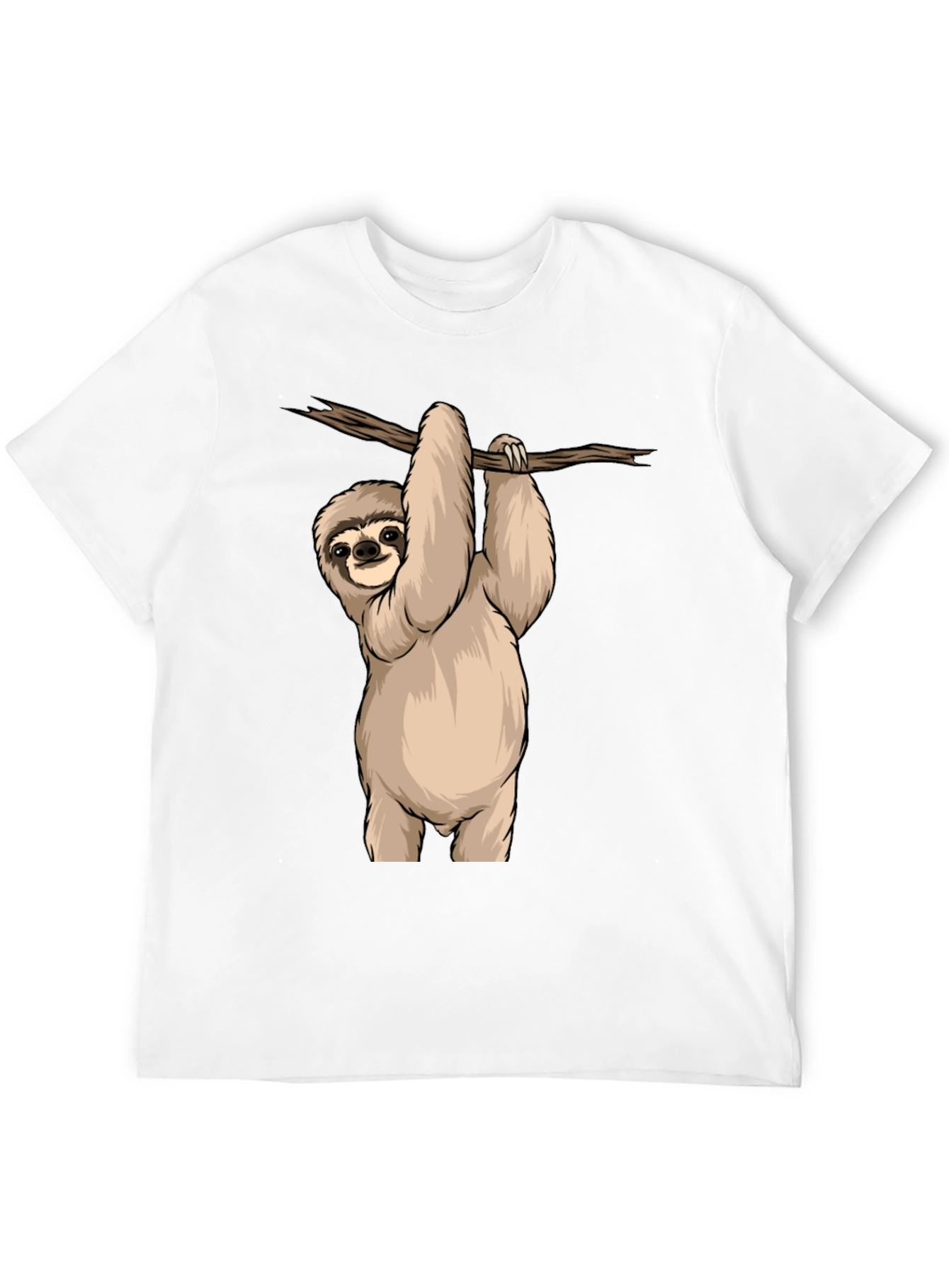 Sloth Hanging on Branch Graphic T-Shirt