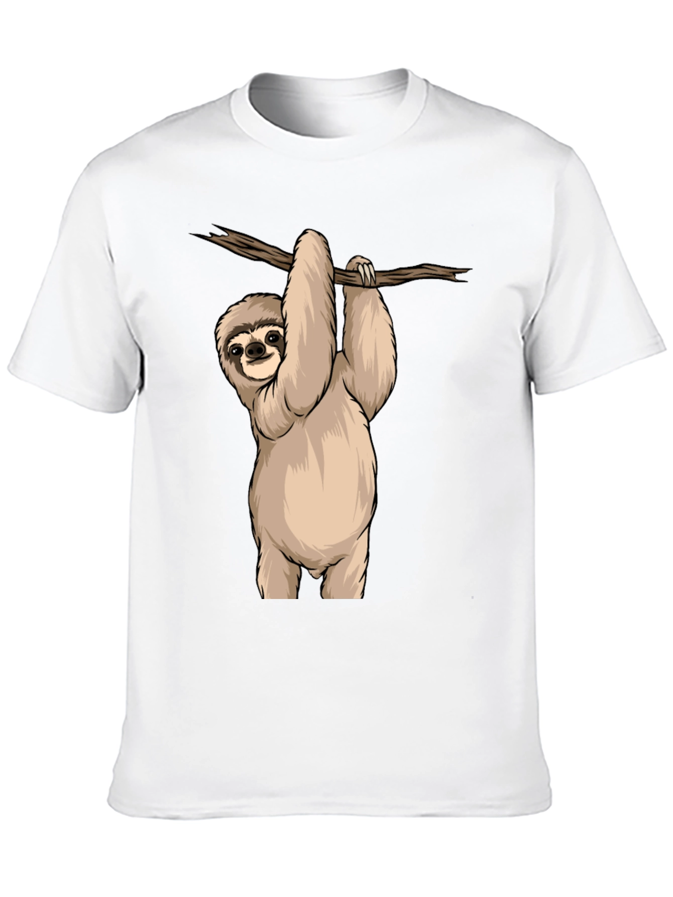 Sloth Hanging on Branch Graphic T-Shirt