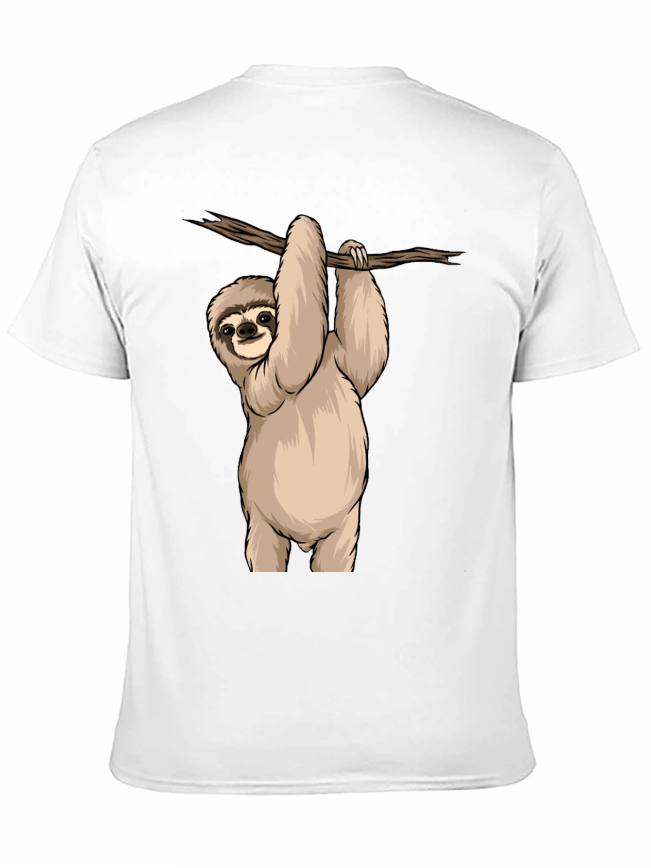 Sloth Hanging on Branch Graphic T-Shirt