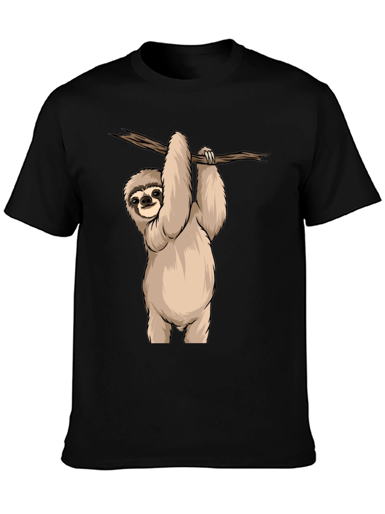 Sloth Hanging on Branch Graphic T-Shirt