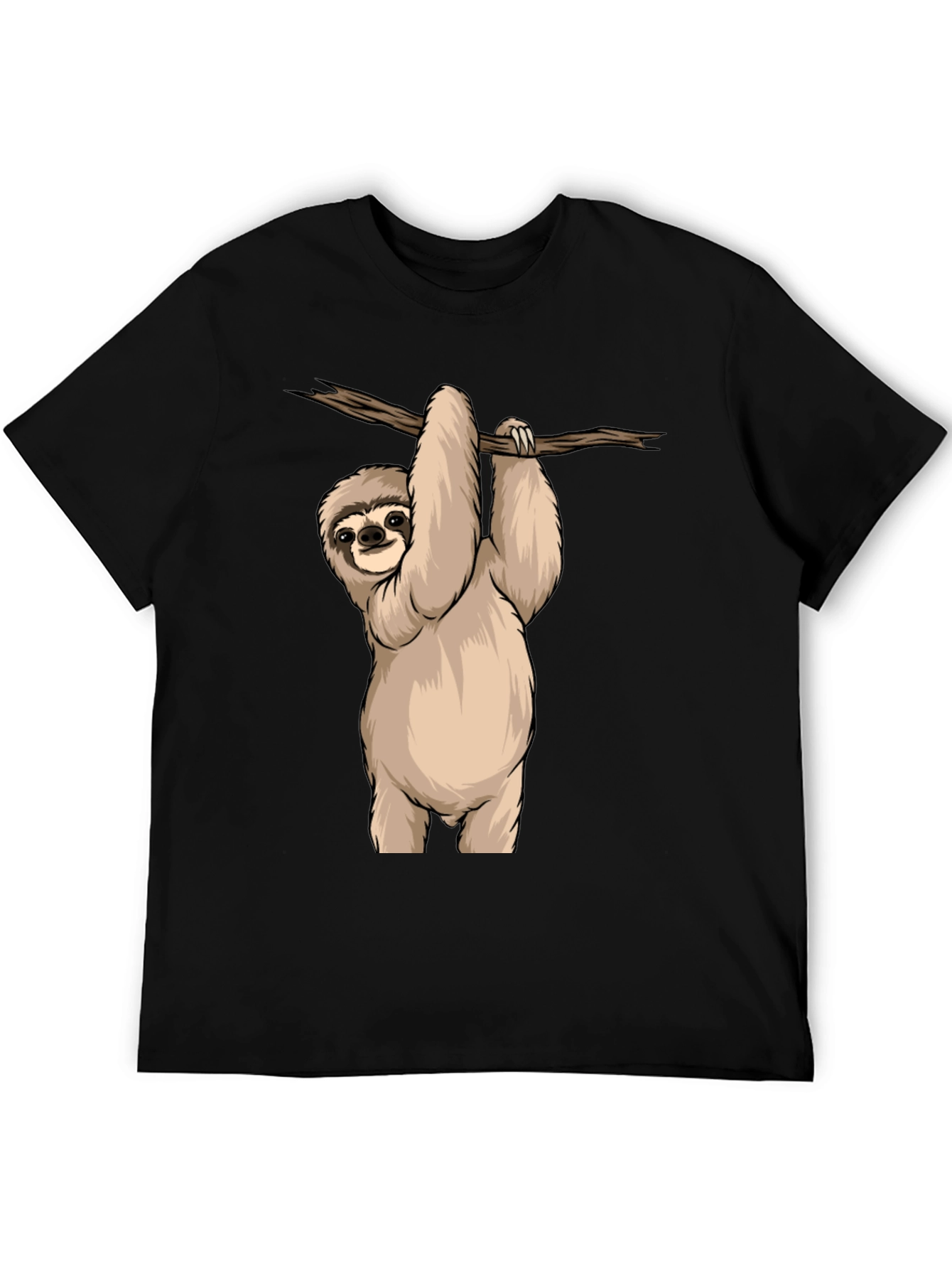 Sloth Hanging on Branch Graphic T-Shirt