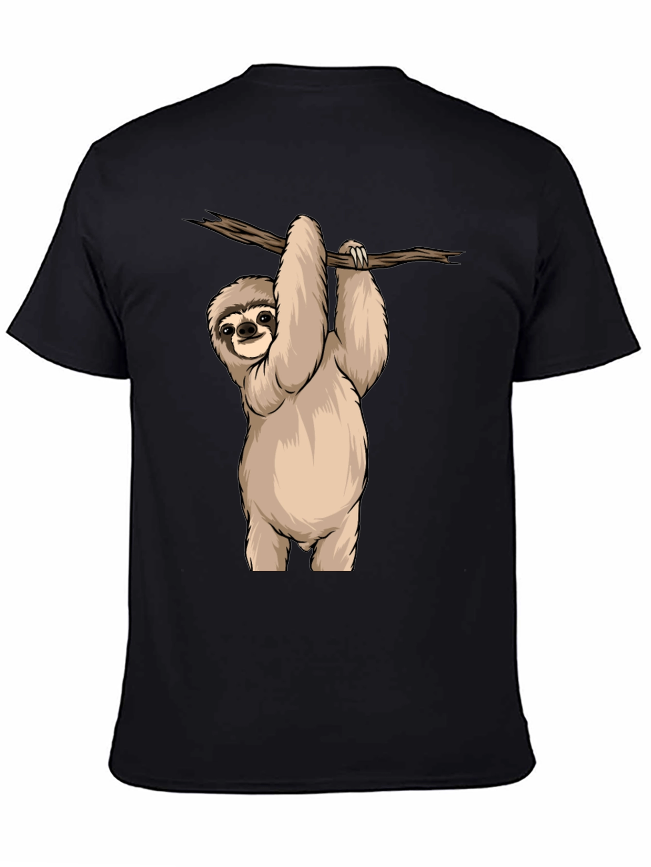 Sloth Hanging on Branch Graphic T-Shirt