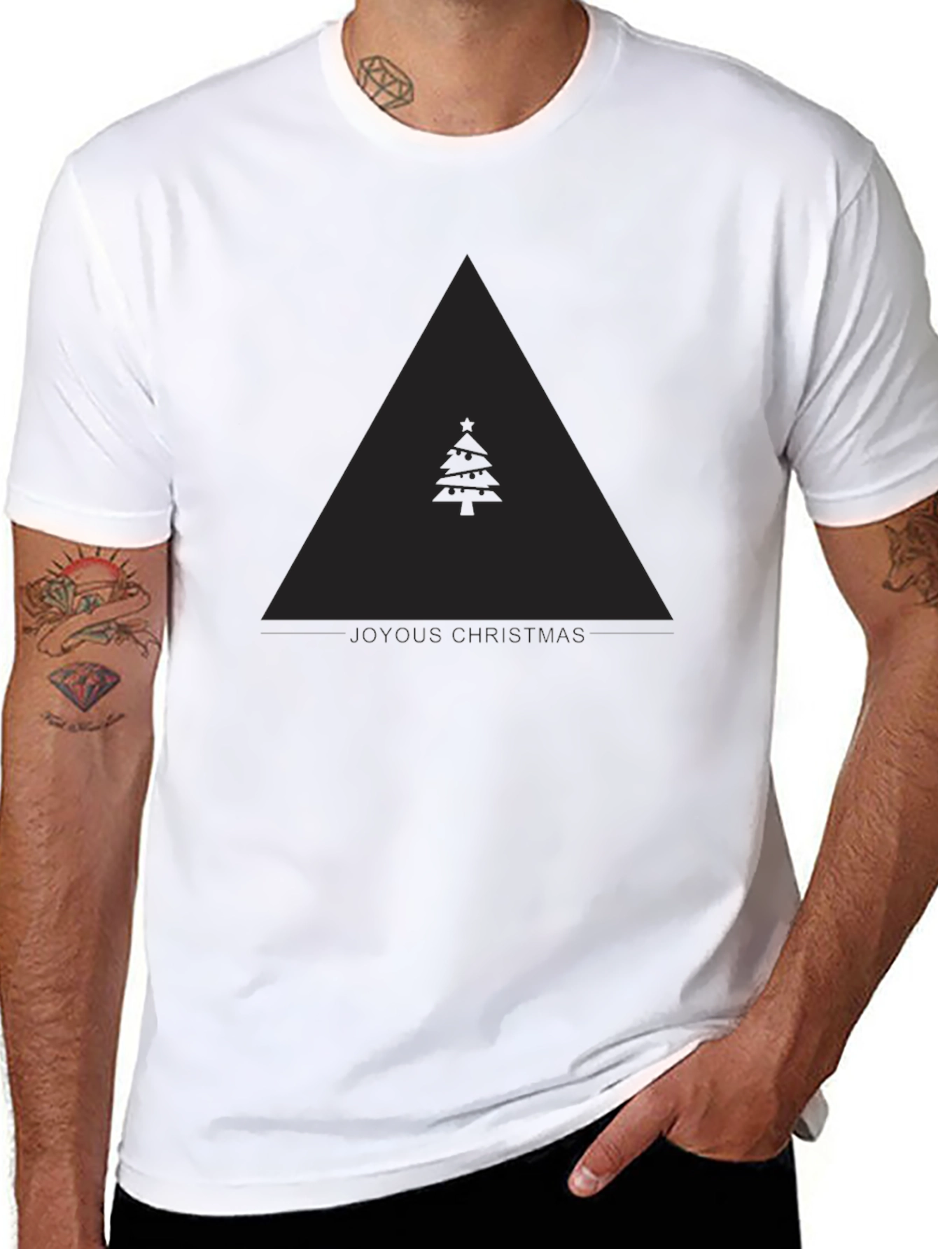 Minimalist Christmas Tree Graphic Tee