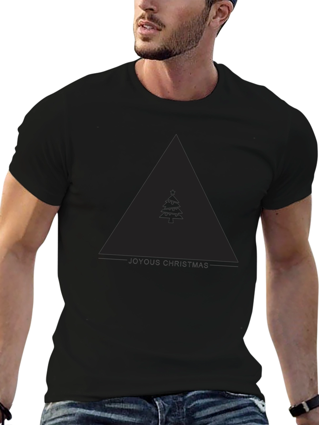 Minimalist Christmas Tree Graphic Tee