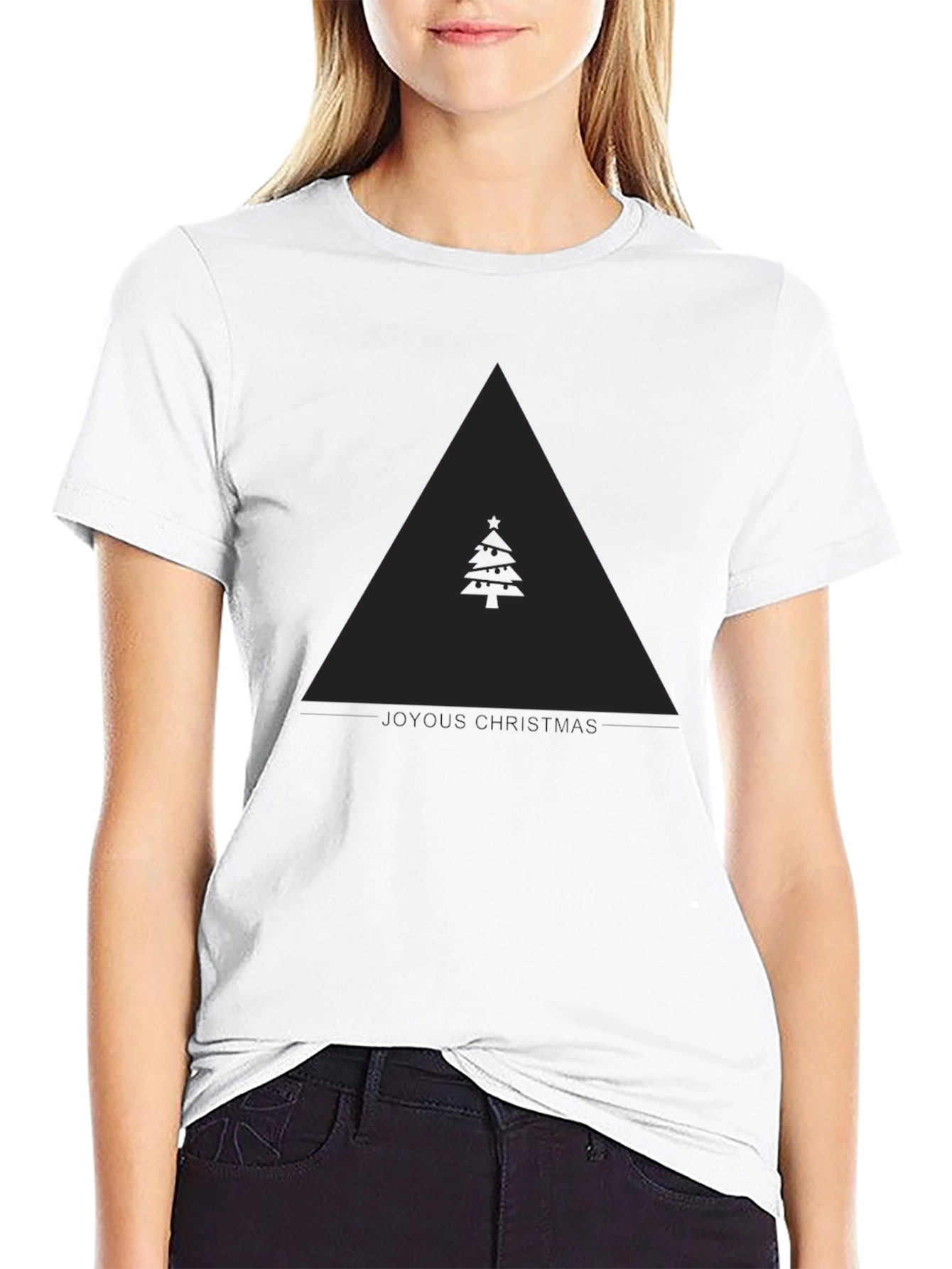 Minimalist Christmas Tree Graphic Tee