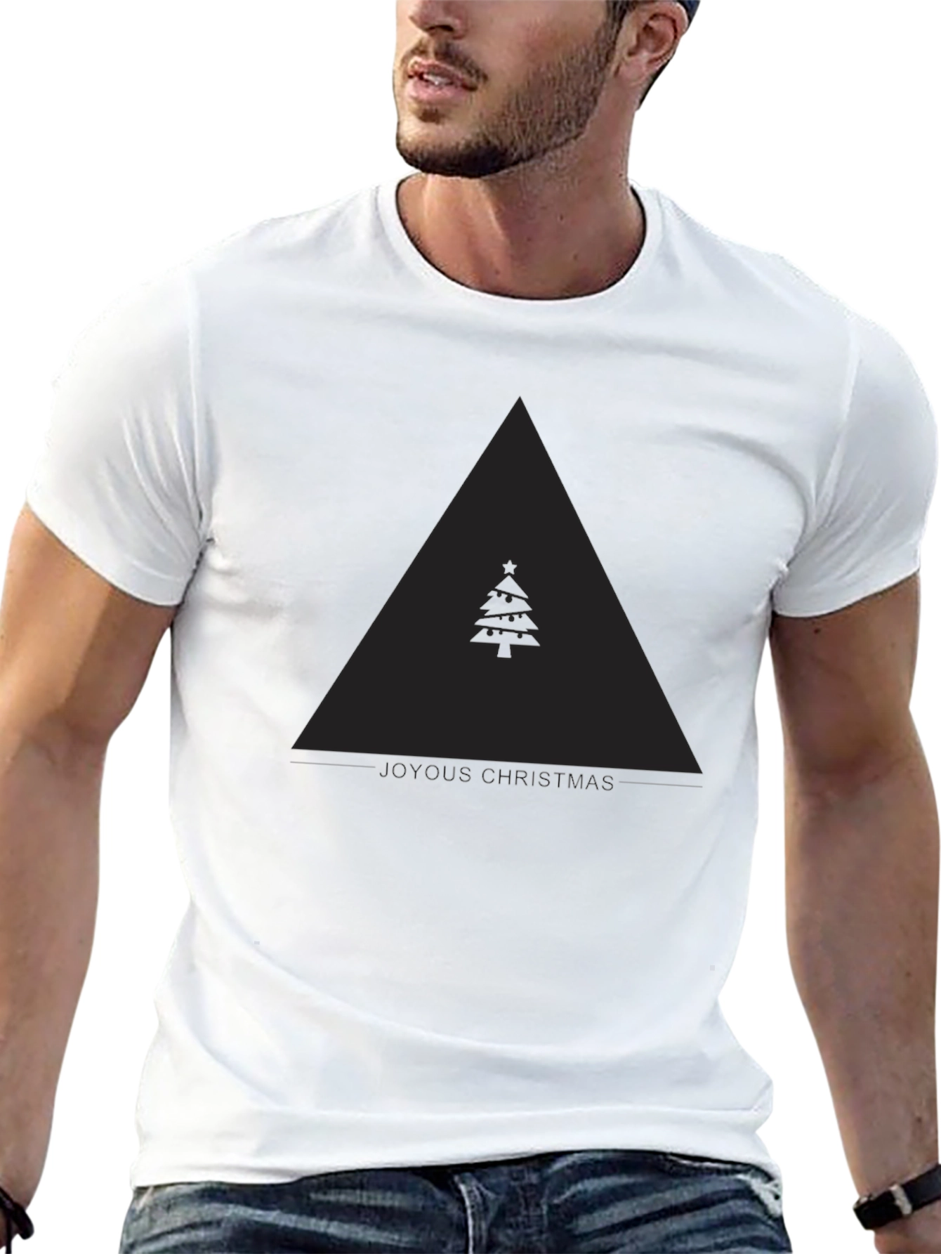 Minimalist Christmas Tree Graphic Tee