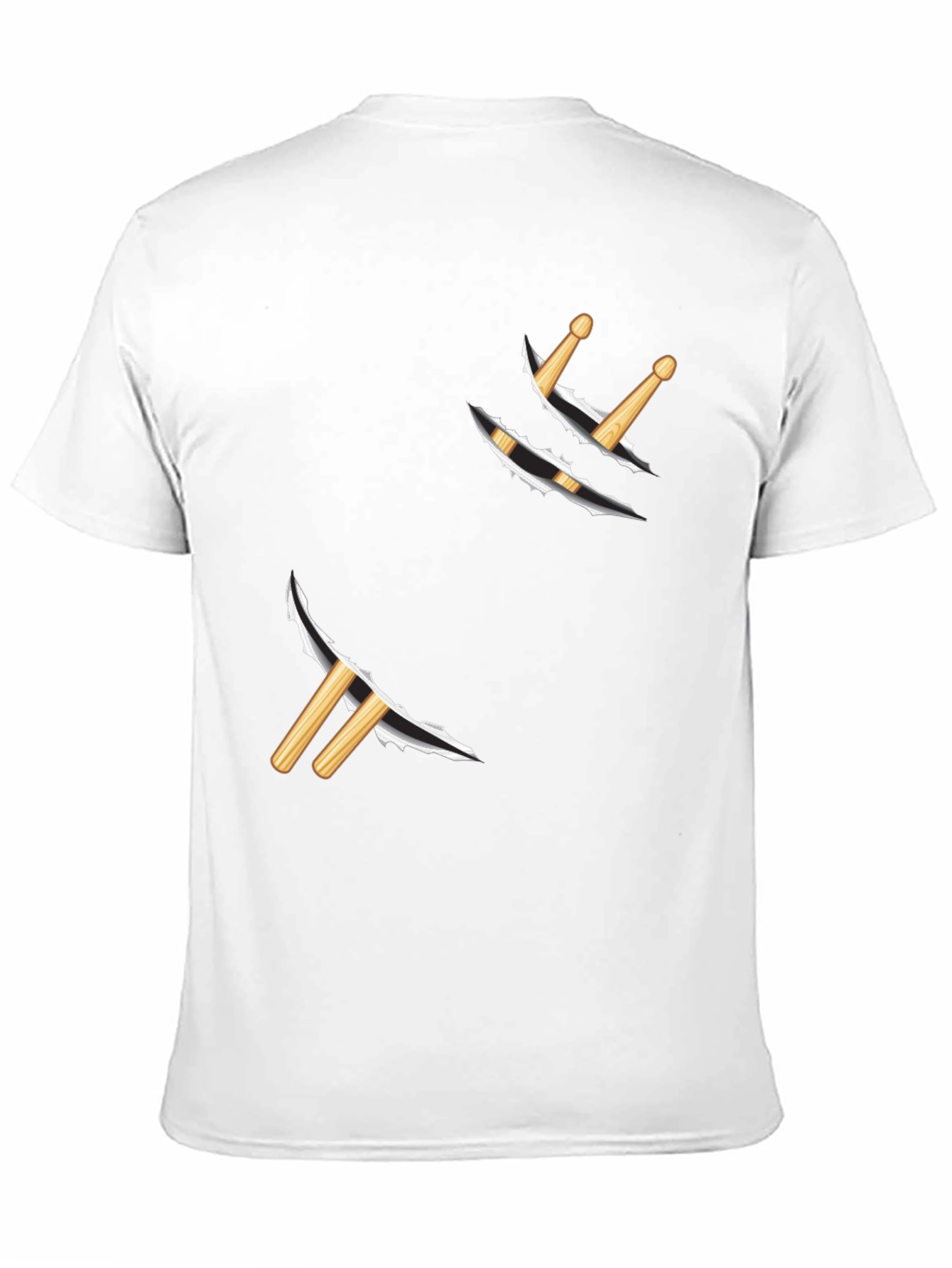 Drum Sticks Ripped T-Shirt