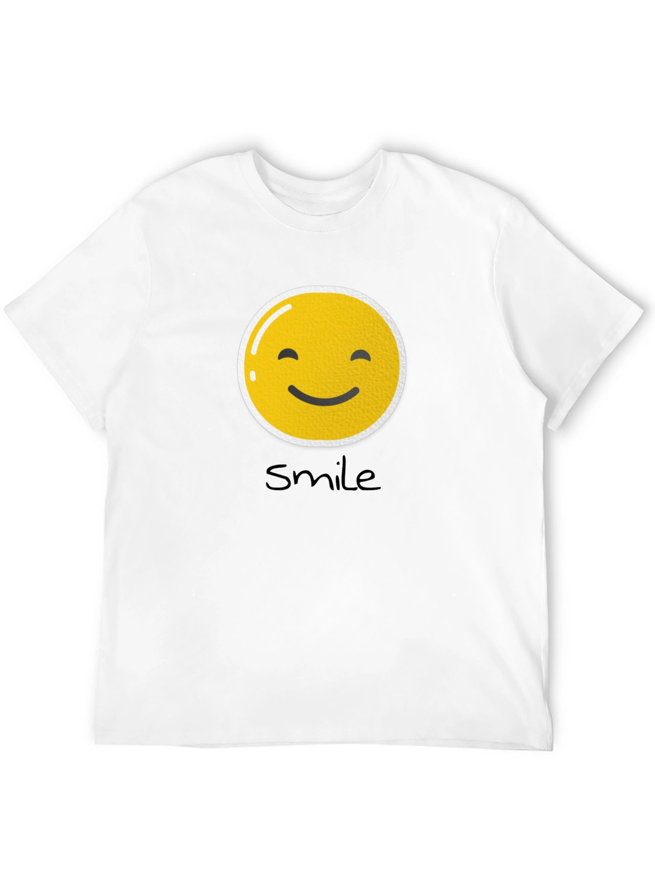 Smile Emoji Graphic Black T-Shirt