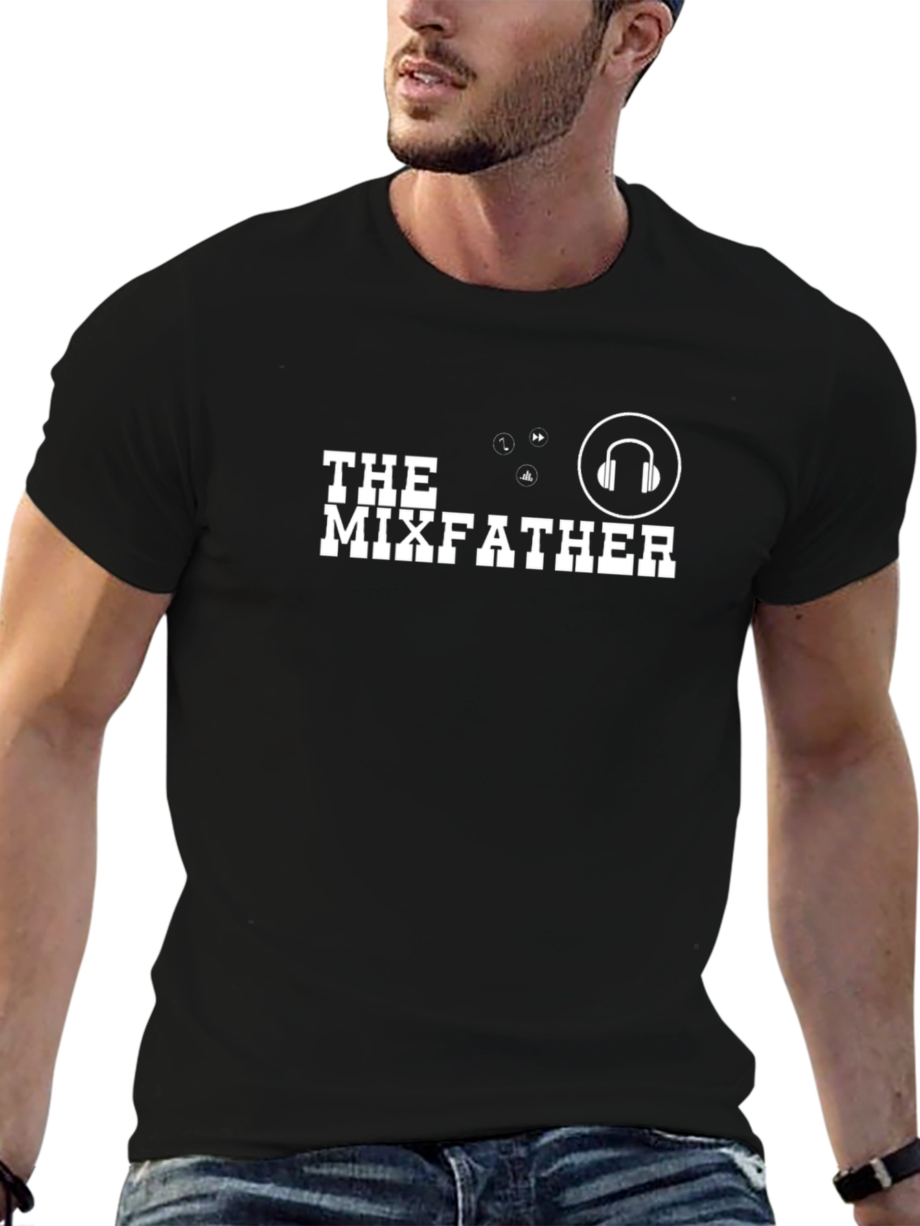 The Mixfather Black Graphic Tee
