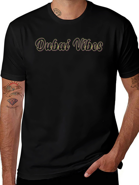 Dubai Vibes Graphic Tee - Black