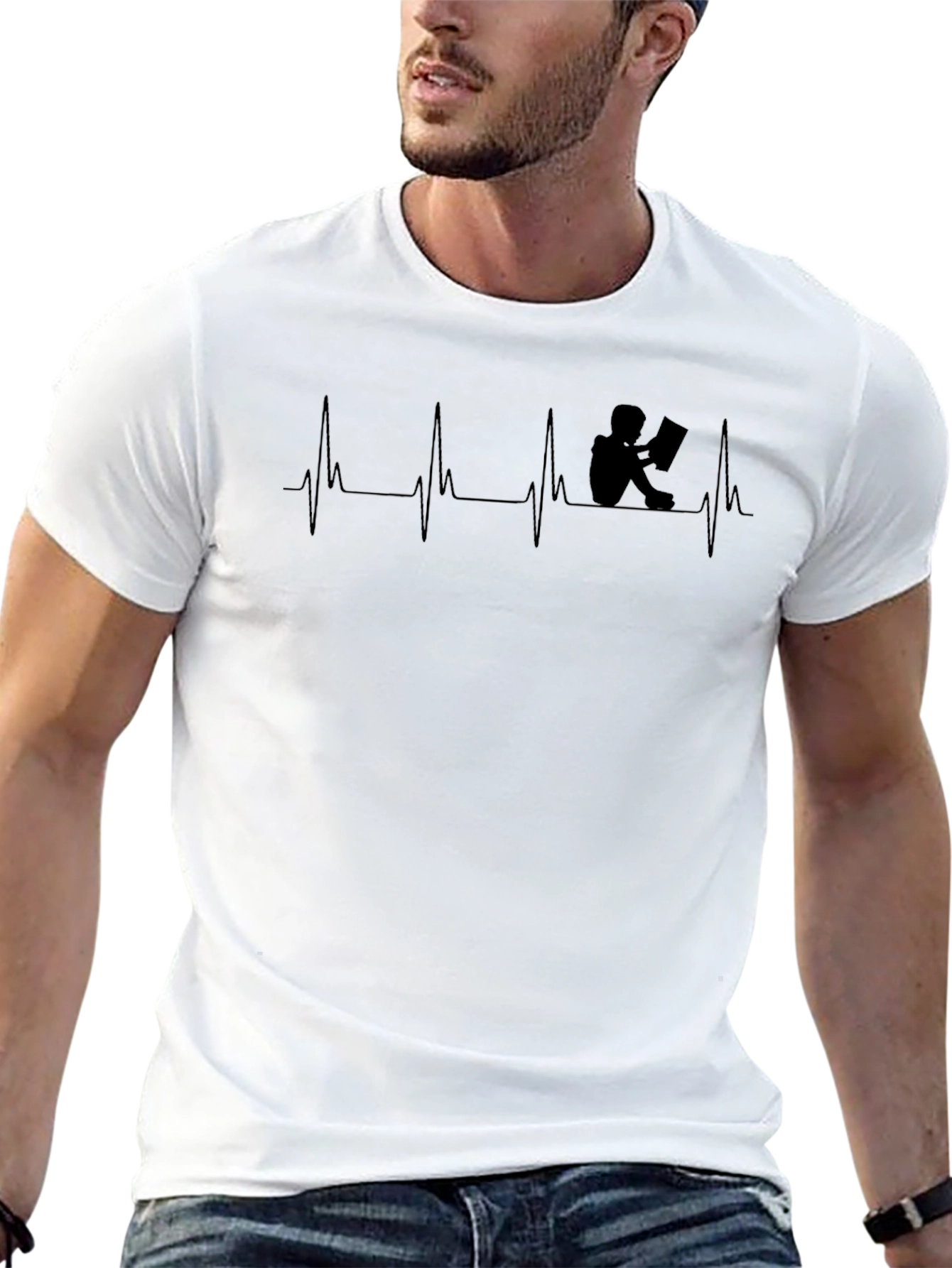Book Lover Heartbeat T-Shirt