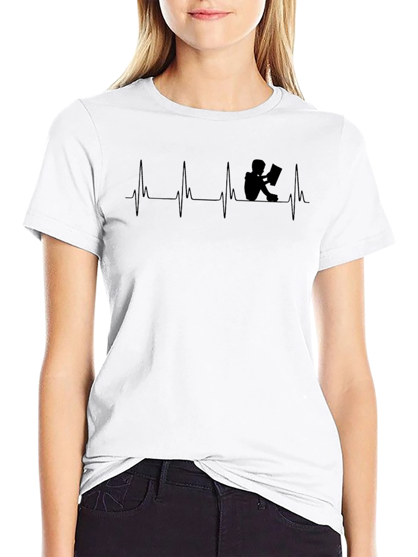 Book Lover Heartbeat T-Shirt