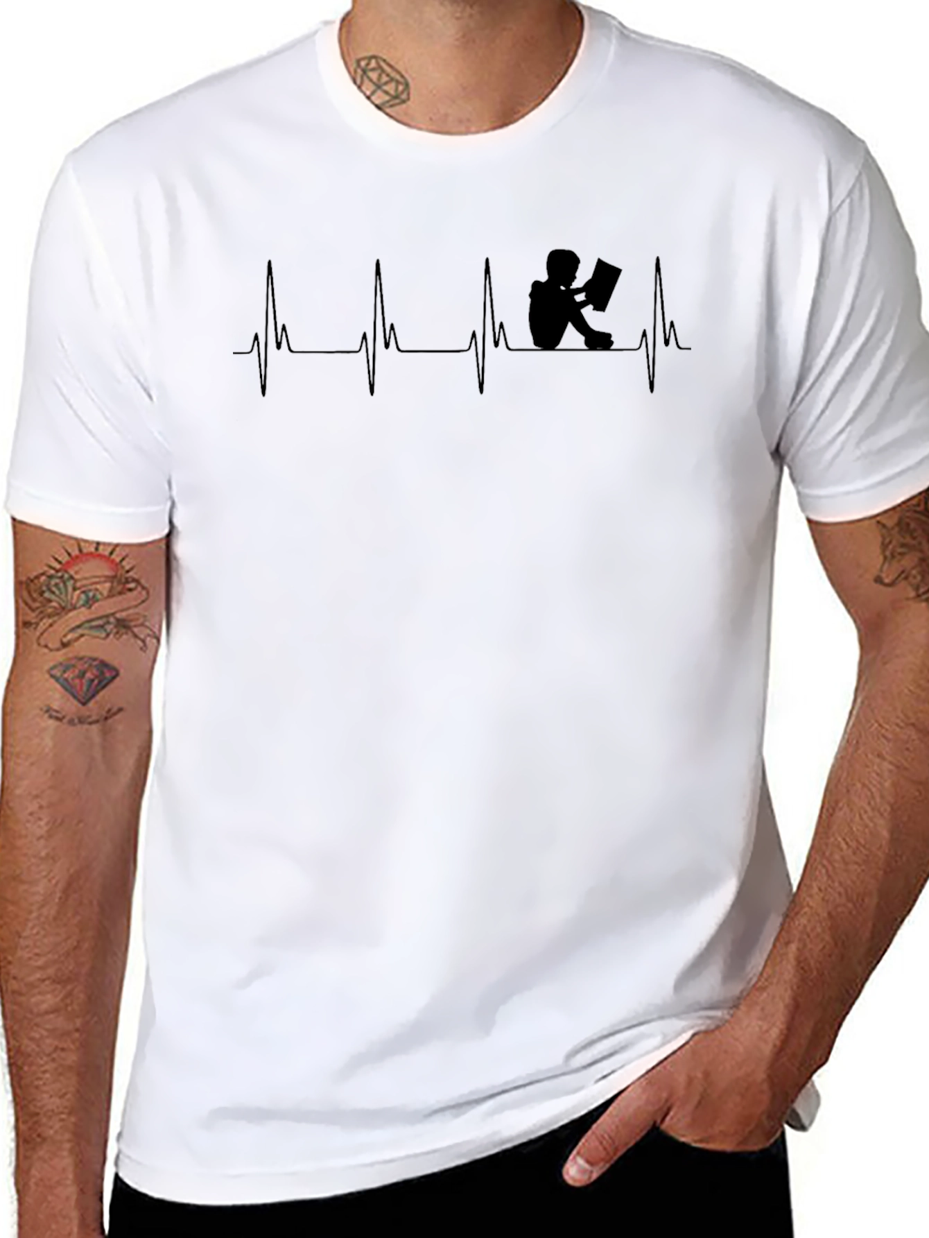 Book Lover Heartbeat T-Shirt