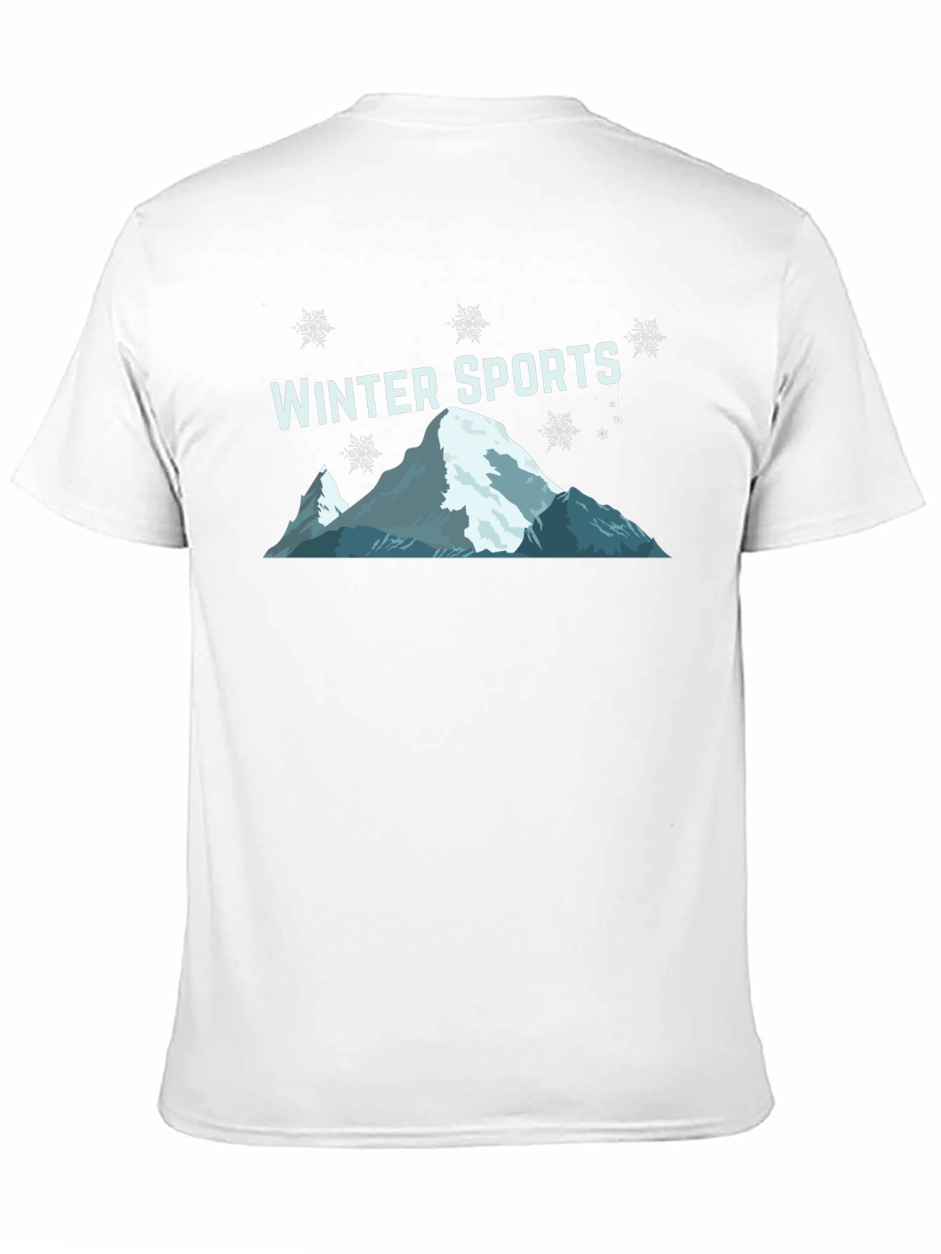 Winter Sports Graphic Tee - Black Cotton T-Shirt