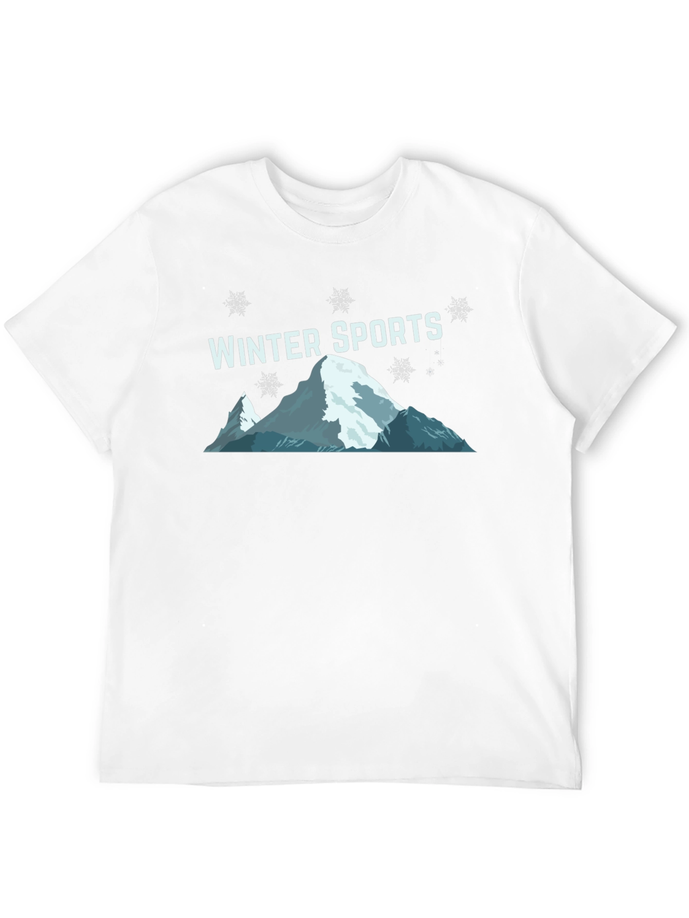 Winter Sports Graphic Tee - Black Cotton T-Shirt