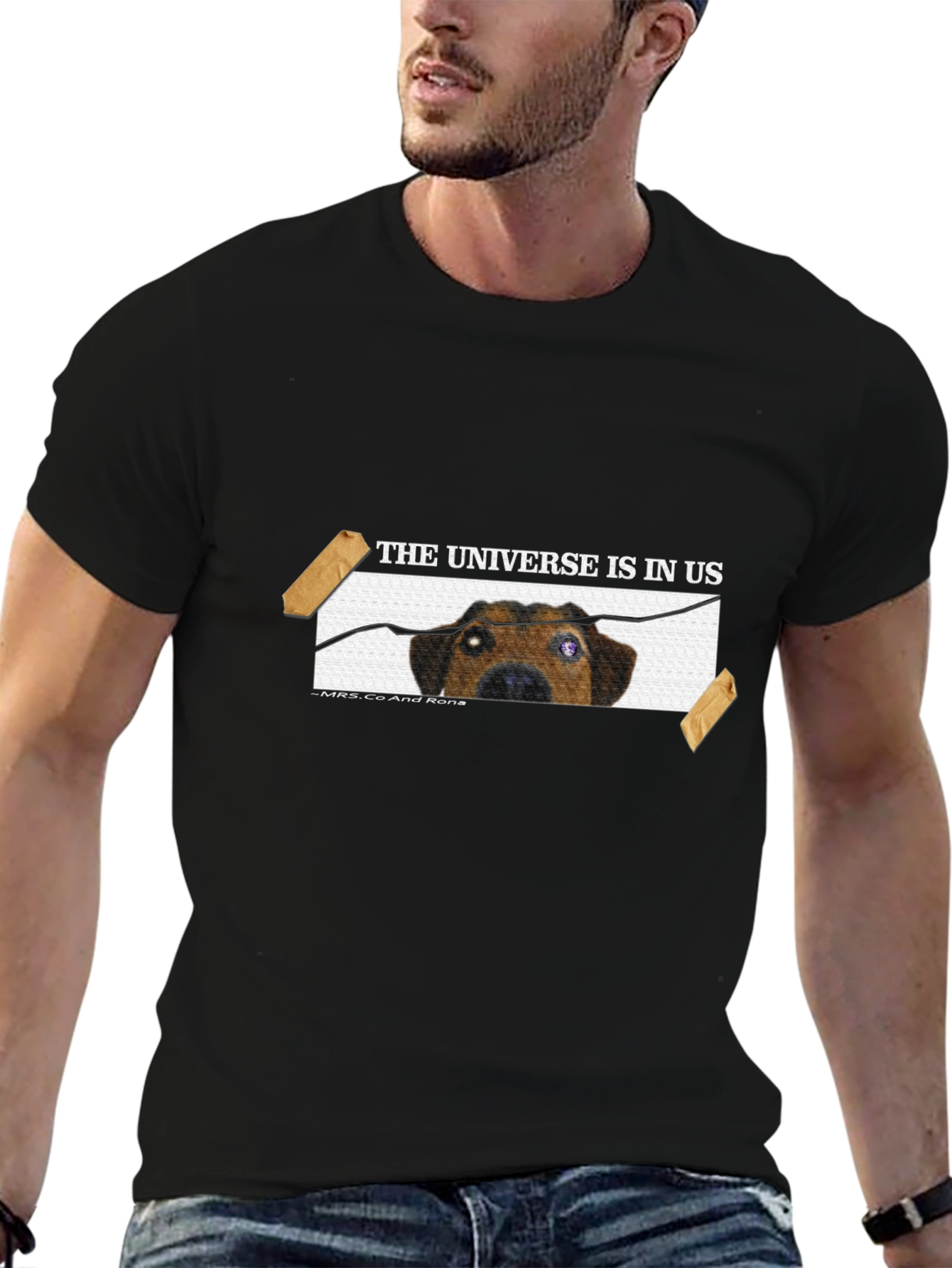 Dog in Universe T-Shirt - Unique Graphic Tee