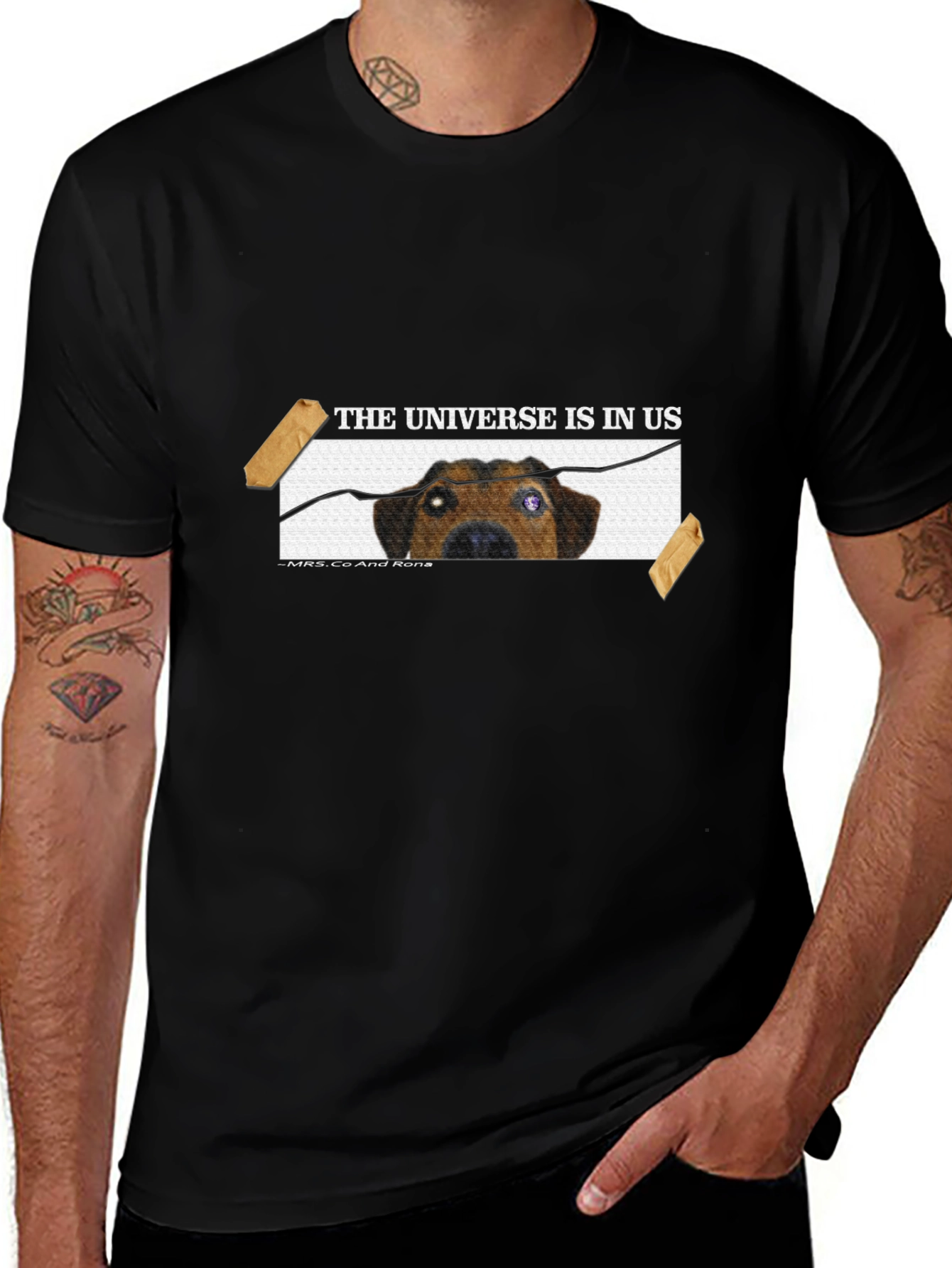 Dog in Universe T-Shirt - Unique Graphic Tee