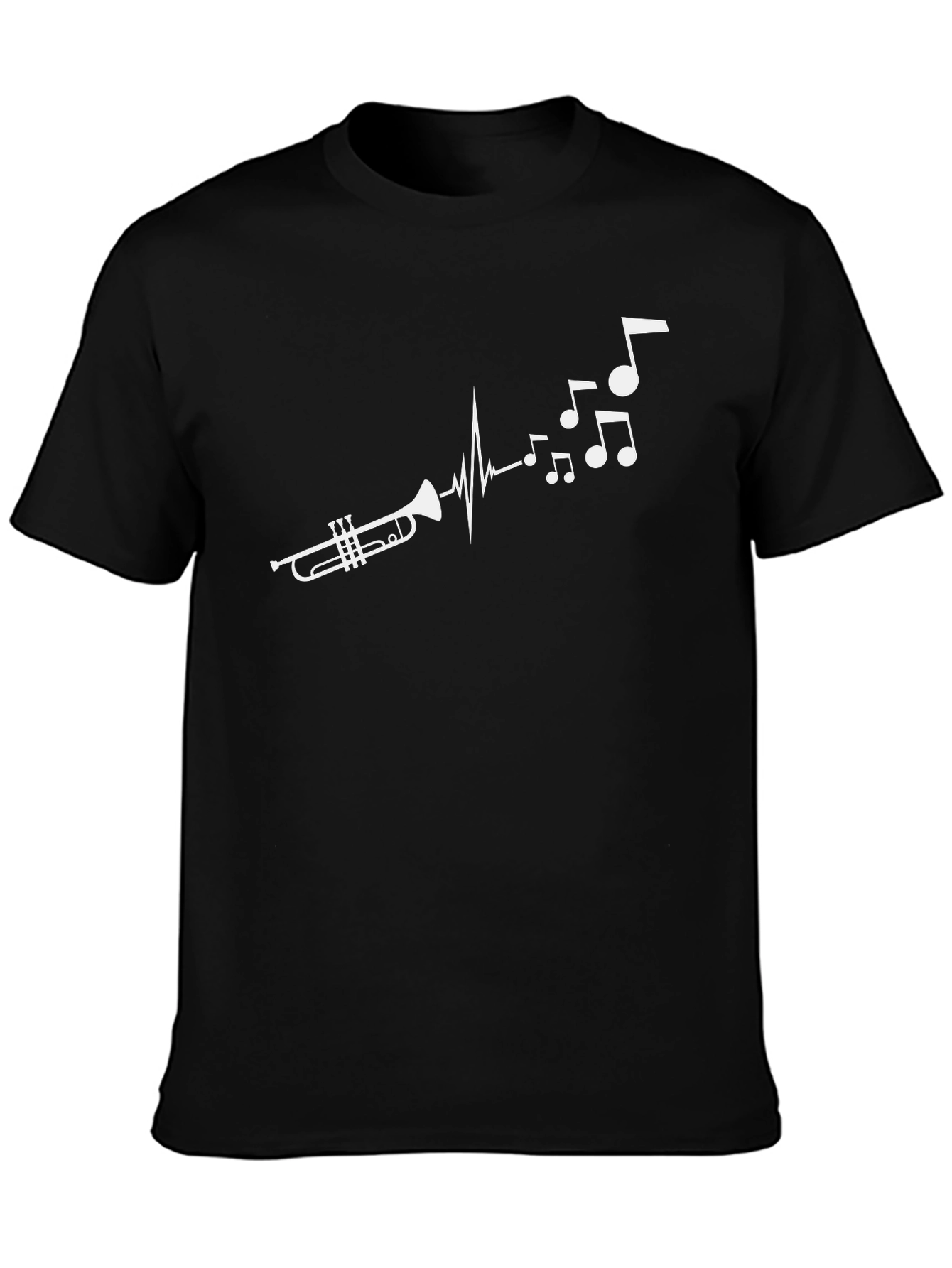 Trumpet Music Heartbeat T-Shirt - Musician Graphic Tee
