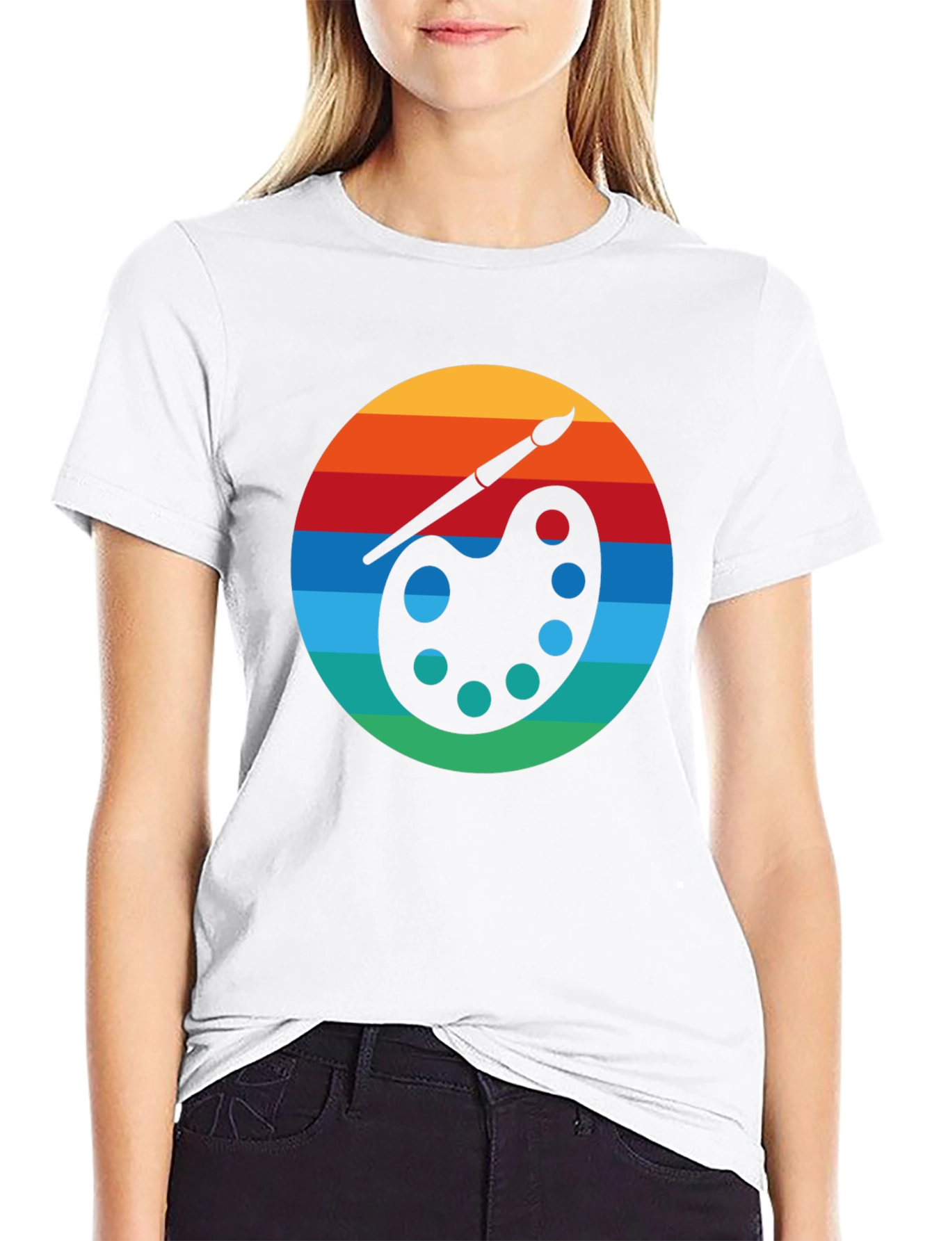 Retro Artist Palette Graphic T-Shirt