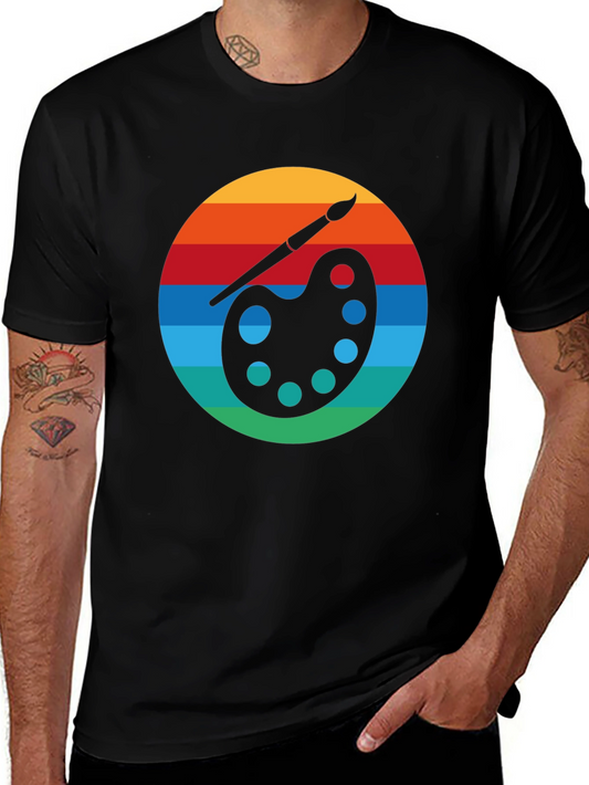 Retro Artist Palette Graphic T-Shirt