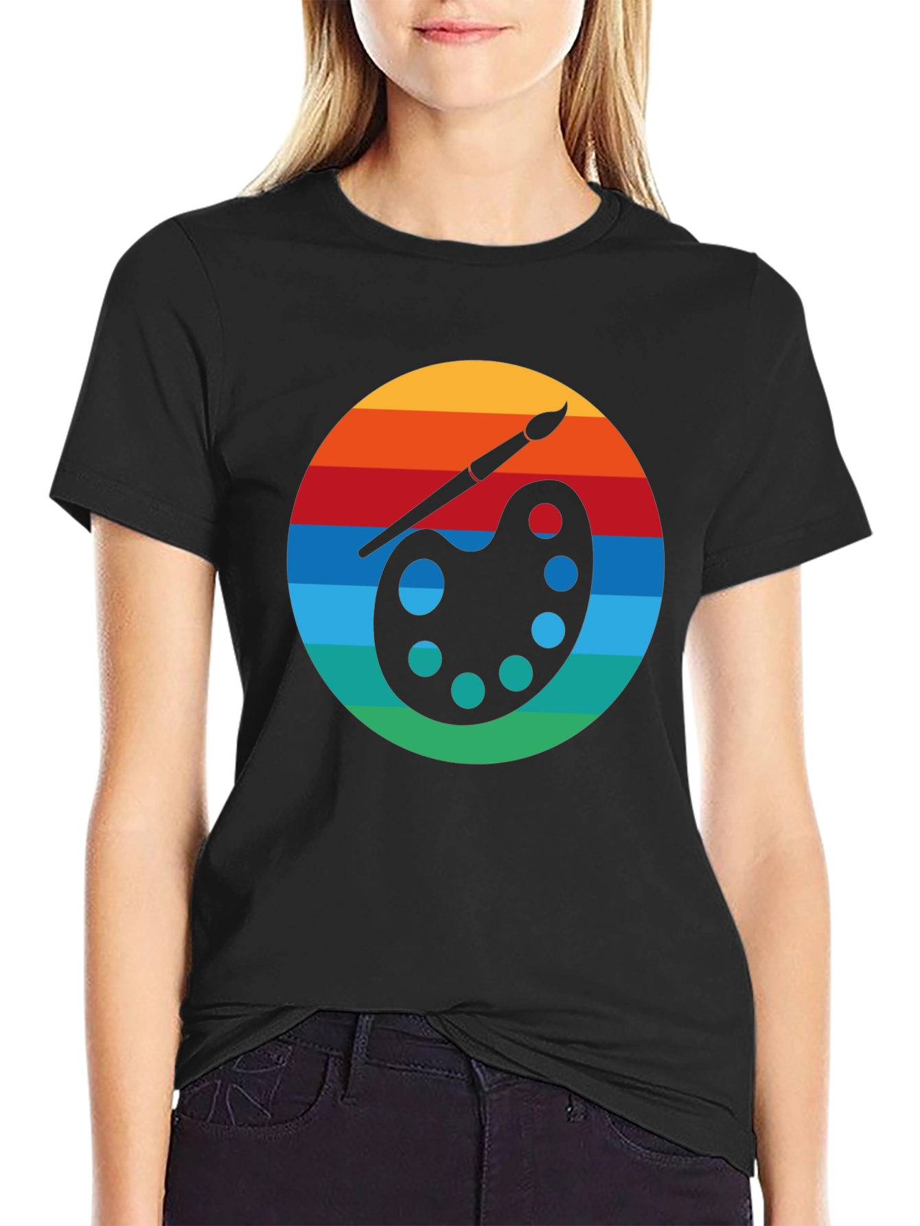 Retro Artist Palette Graphic T-Shirt