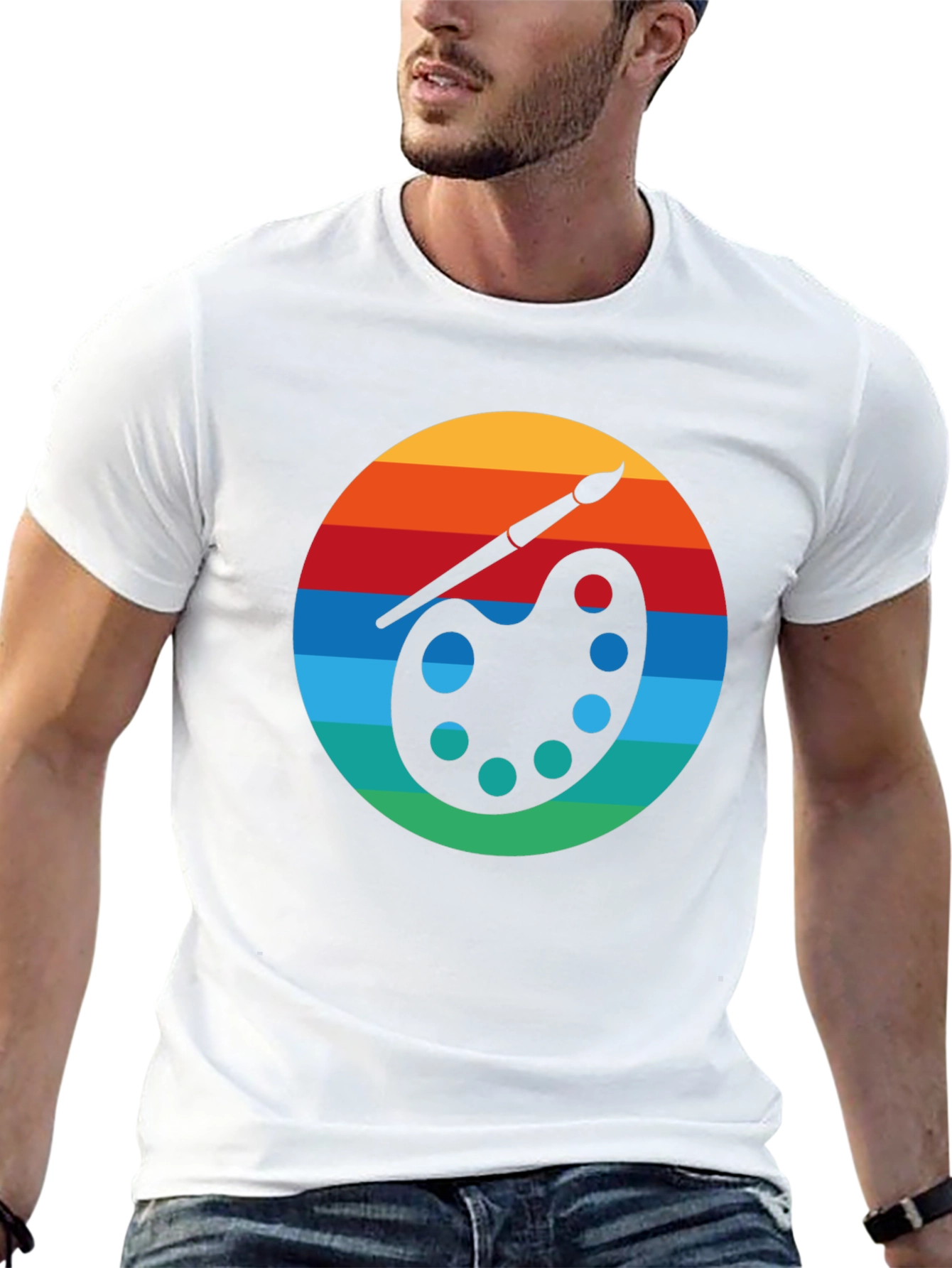 Retro Artist Palette Graphic T-Shirt