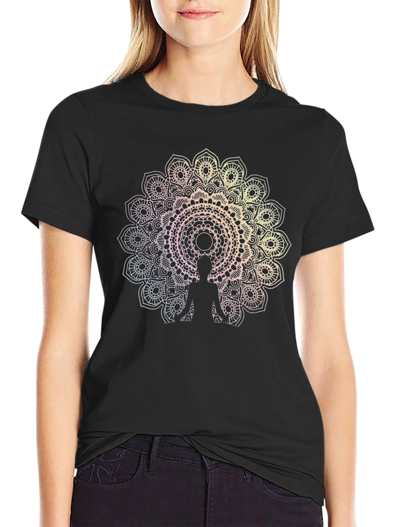 Mandala Meditation Black Tee